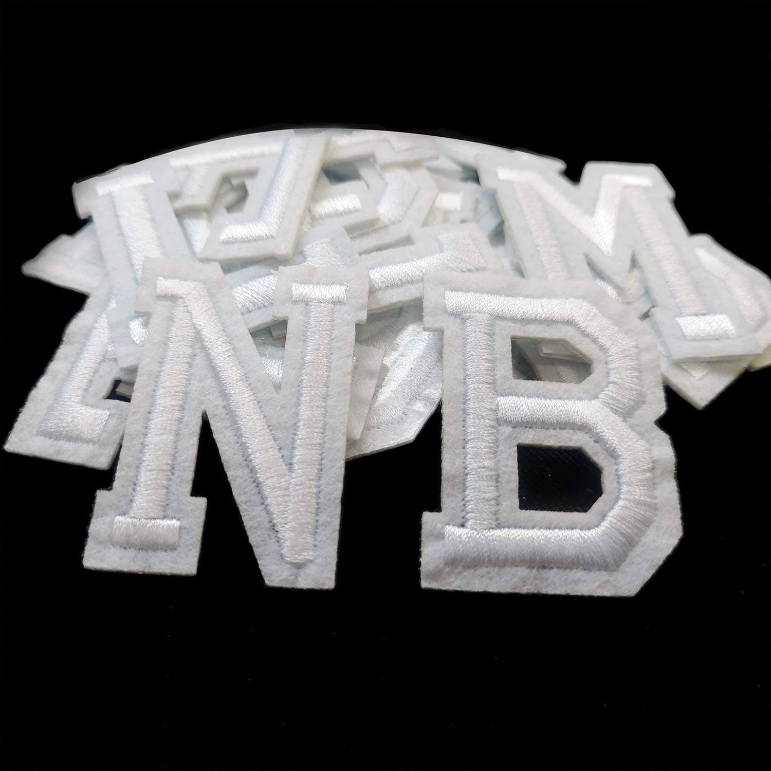 52pcs Letter Patch White