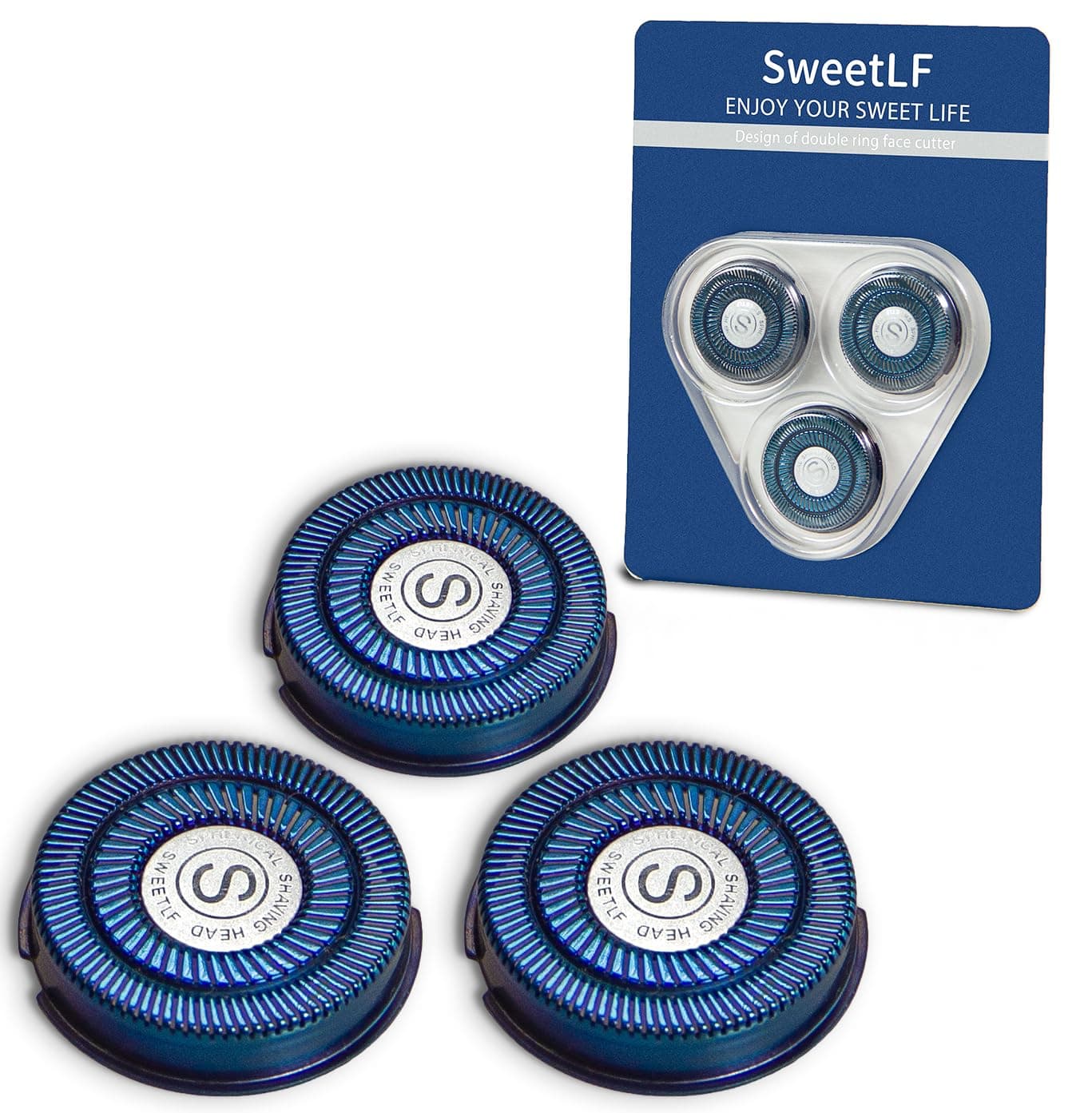 SweetLF Replacement Blade 203D-6A Suitable for Electric Shavers for men: SWS7105 and SWS7105BK,Blue