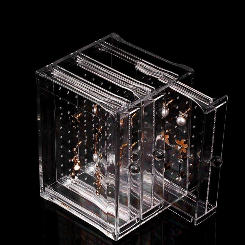 Jecxep Dustproof Clear Earring Display Stand Organiser Holder Earring Studs Storage