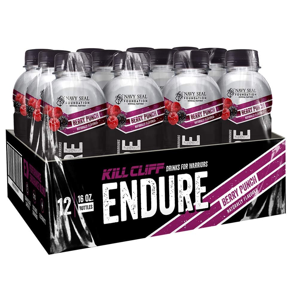 Kill Cliff Endure Endurance Drink, Berry Punch, 16 Oz Bottles, 12Count, Essential Electrolytes