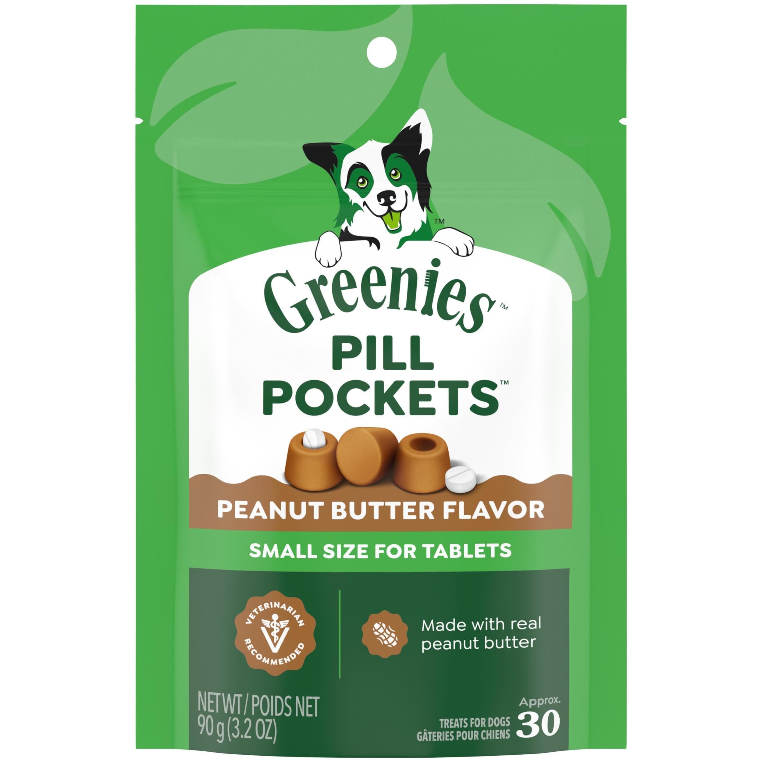Greenies Pill Pockets Tablets 3.2-Ounce Peanut Butter AD