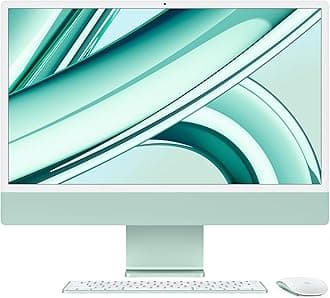 Apple2023 iMac All-in-One Desktop Computer with M3 chip: 8-core CPU, 10-core GPU, 24-inch Retina Display, 8GB Unified Memory, 512GB SSD Storage, Matching Accessories. Works with iPhone/iPad; GreenEPEAT