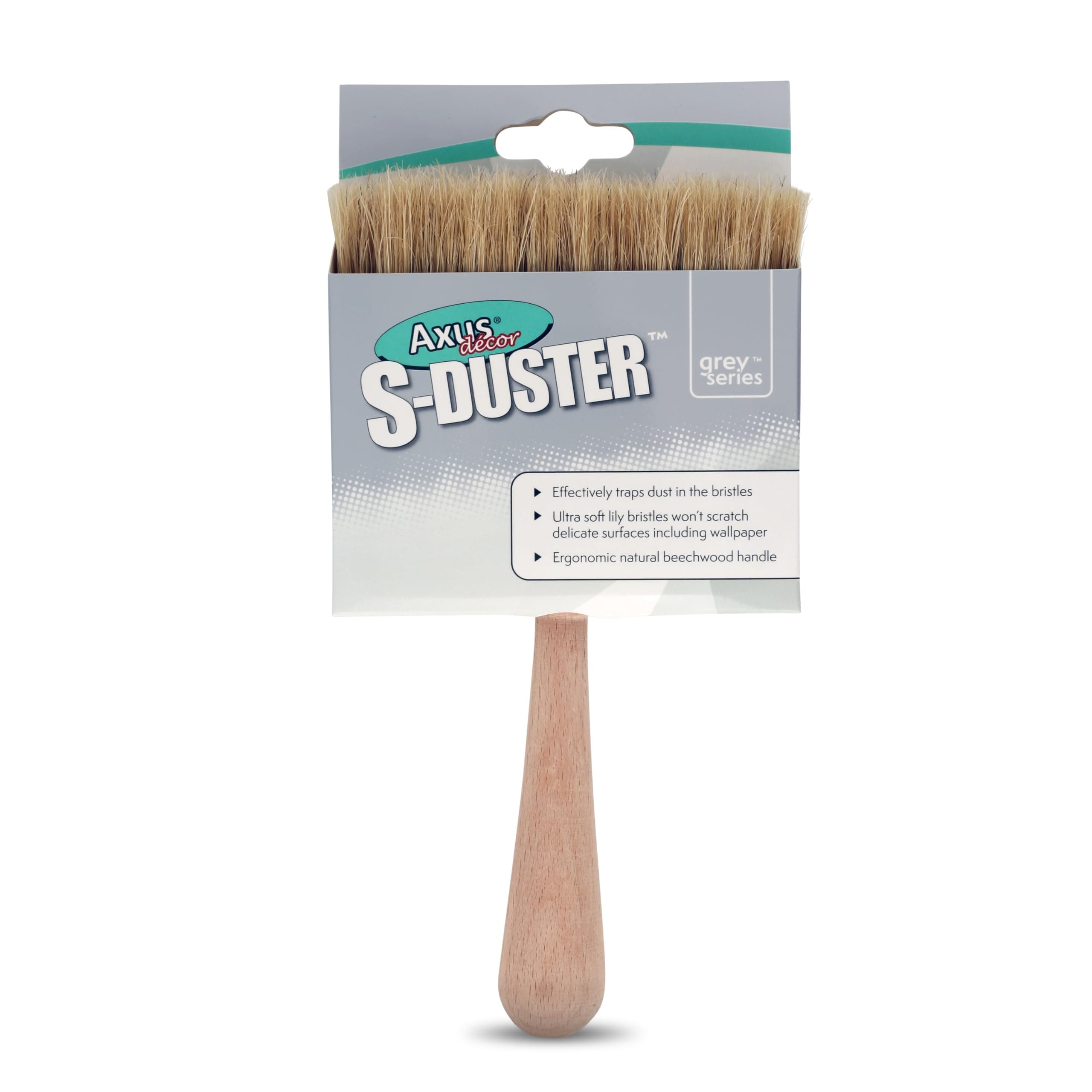 Axus Decor Dusting Brush, Beech Wood, 4" (100mm)