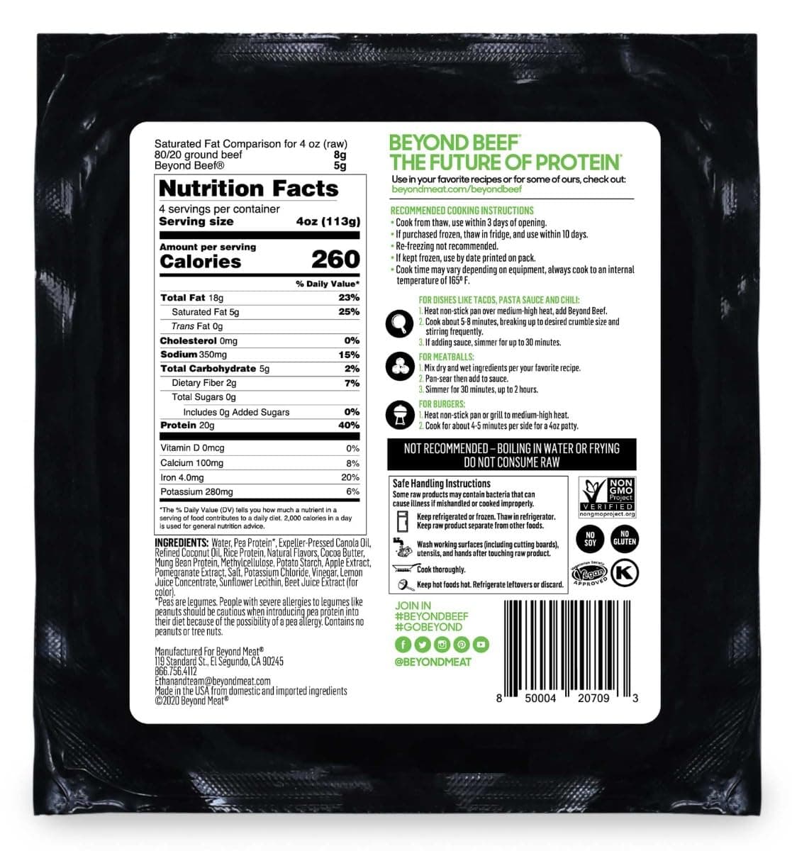 BEYOND MEAT Beyond Beef Ground, Plant Based Meat, 12 Lb (2)