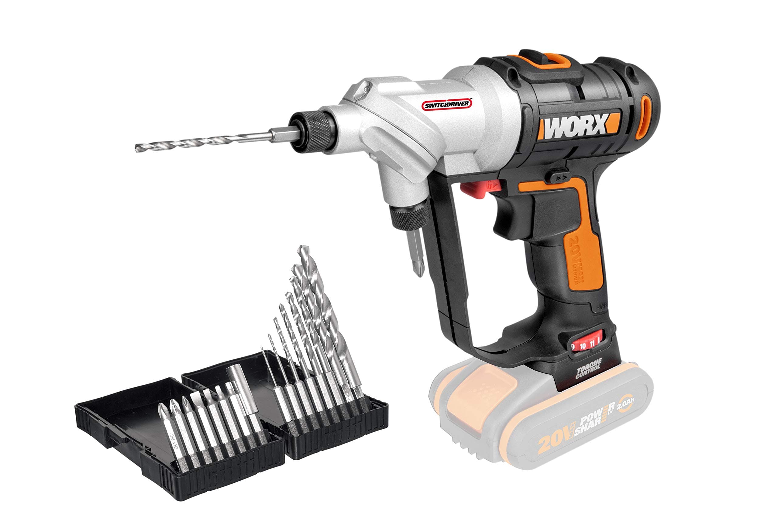 WORX WX176.9 18V (20V Max) Cordless Switchdriver Drill Driver - Bare Unit