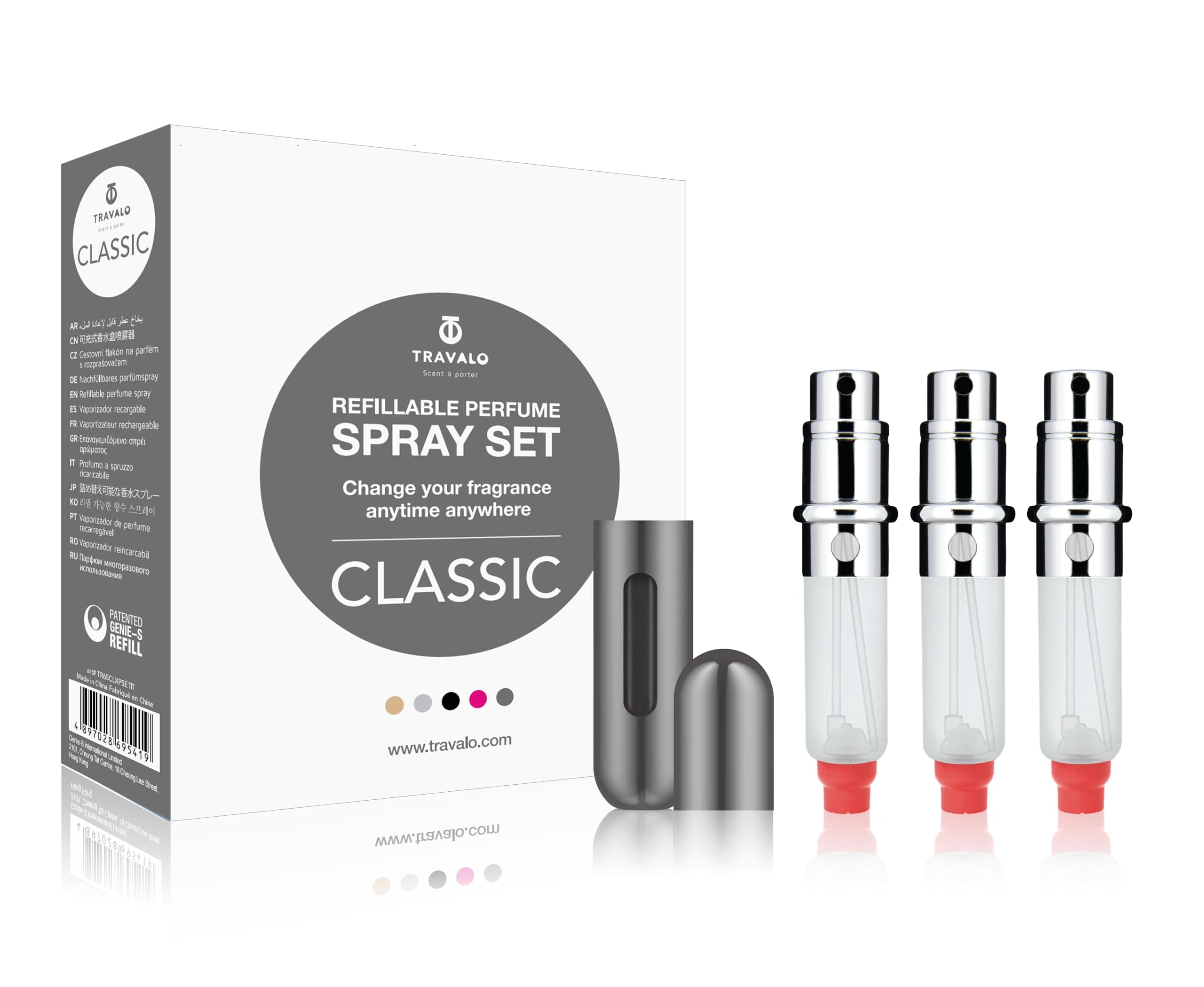 Travalo Classic Set Titanium Perfume Atomiser