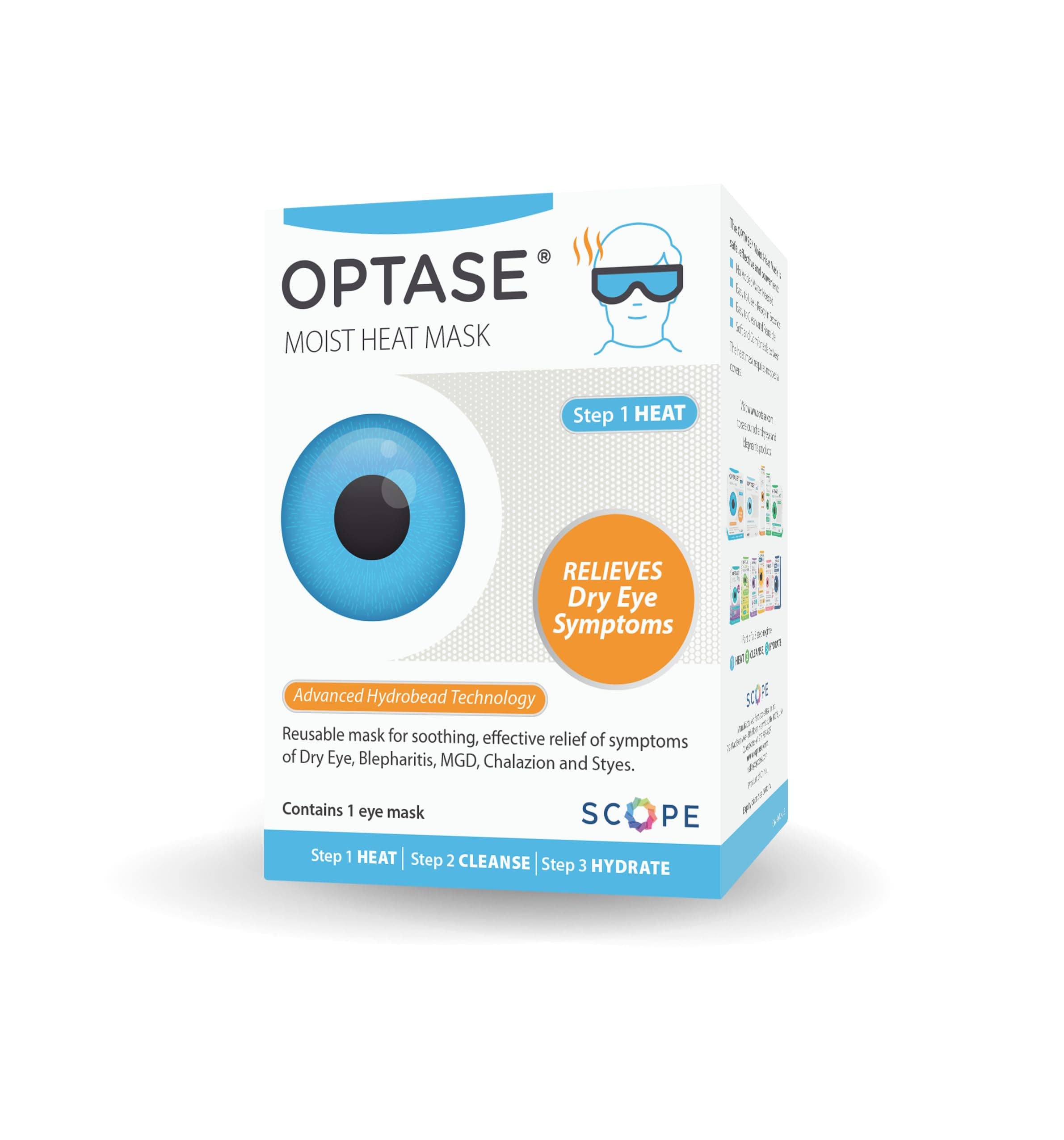 Scope OPTASE Moist Heat Mask with Hydrobead Technology
