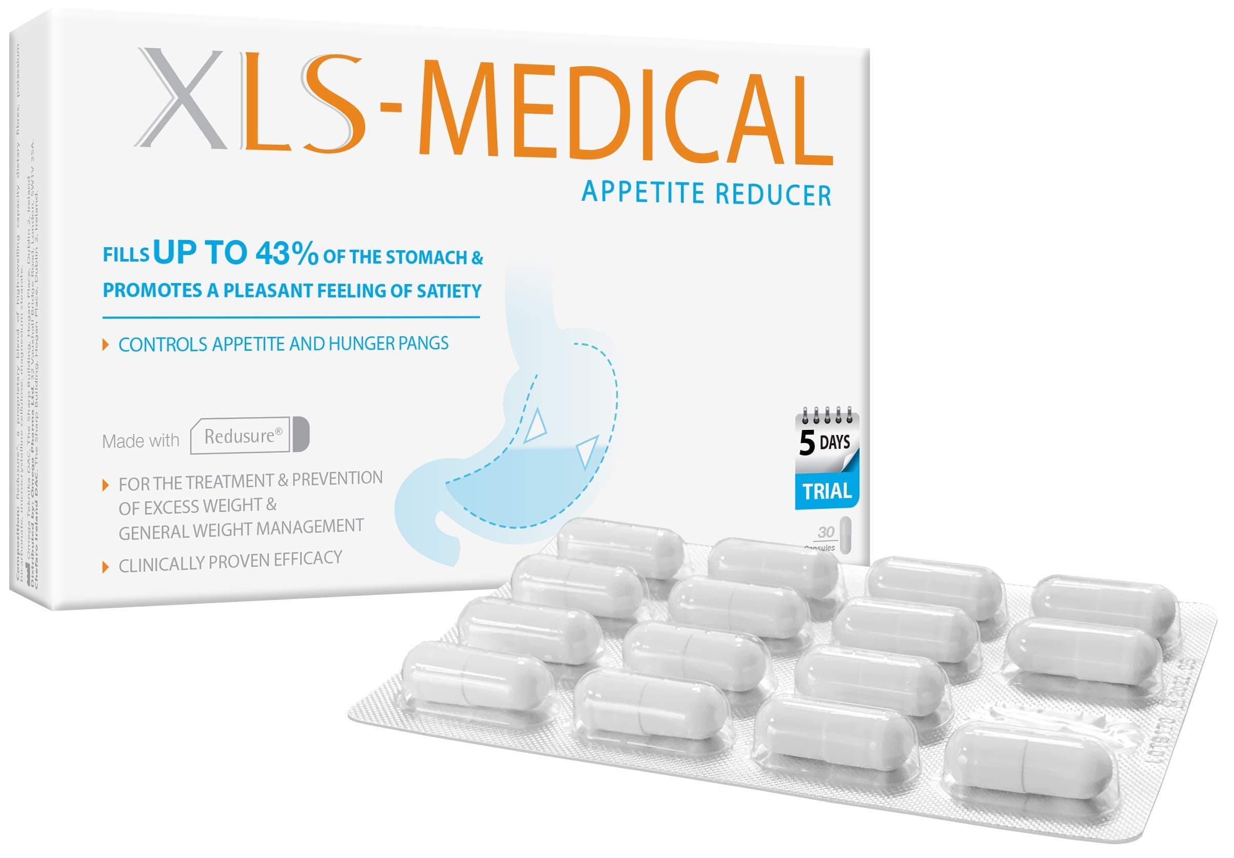 XLS Medical Appetite Reducer, Hunger Control for a More Efficient Weight Loss, 5 Days Treatment, 30 Count (Pack of 1)