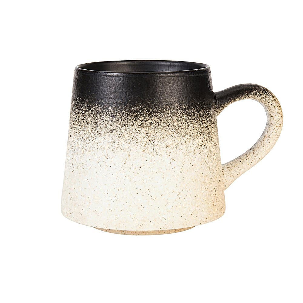 Vitaa-Handmade Ceramic Mug Clay Cup with Handle Natural Earthenware Eco Friendly Tea Coffee Lead Free Pottery Handcrafted Mug,Retro Elegant Matte Cup Perfect Gift For Family and Friend,14oz (White)