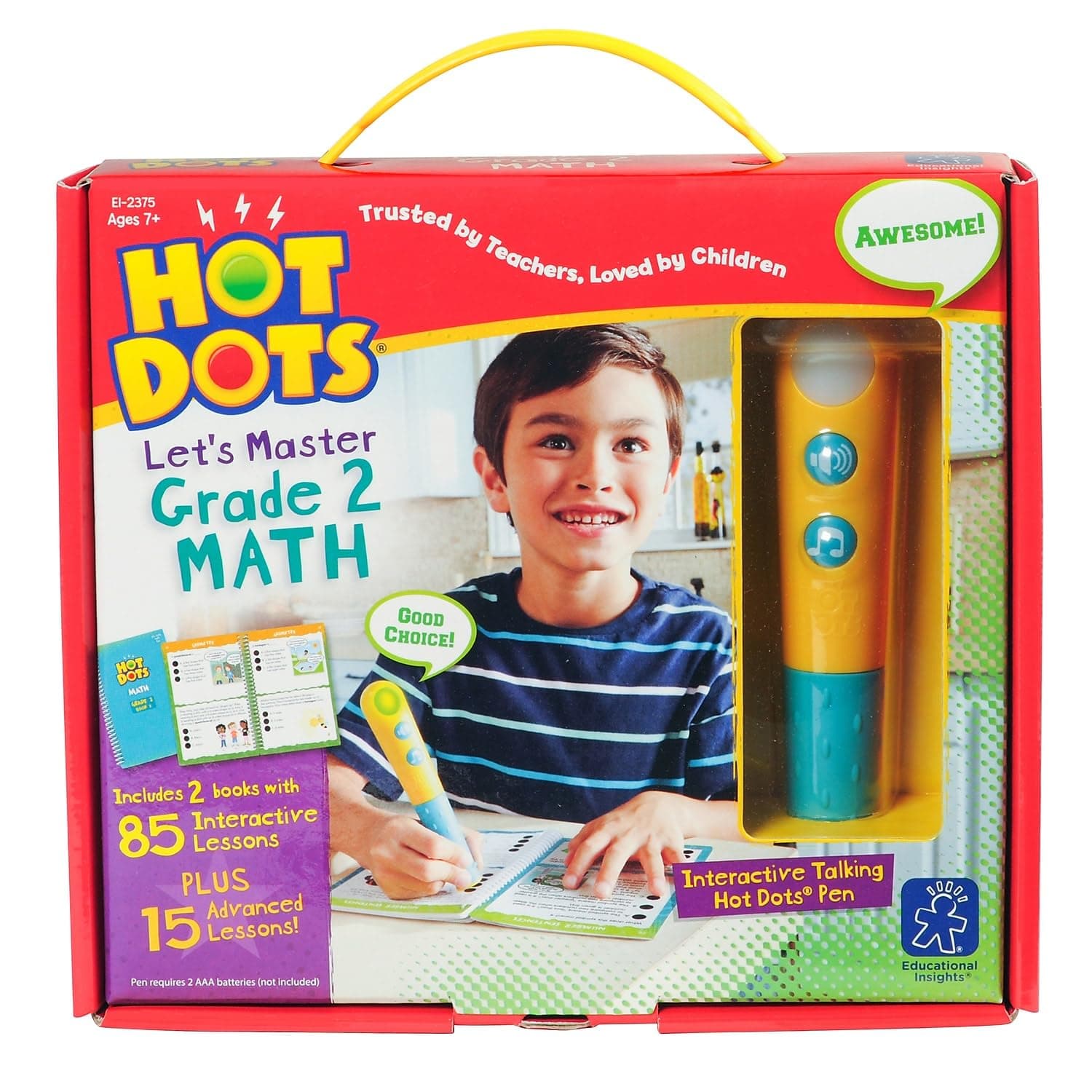Educational Insights Hot Dots Let's Master Grade-2 Math Set
