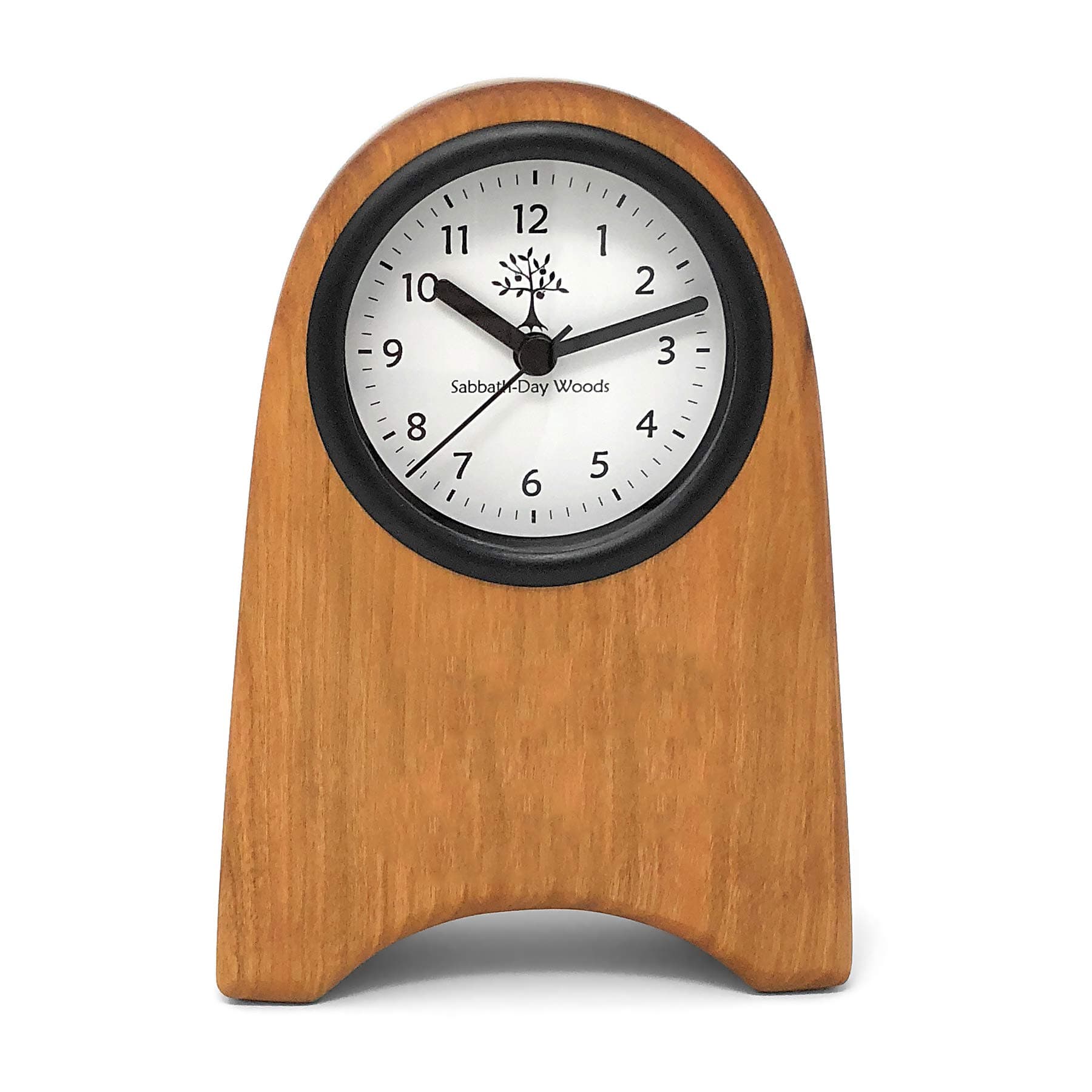 7-inch Shaker Rounded Desk Clock, Cherry