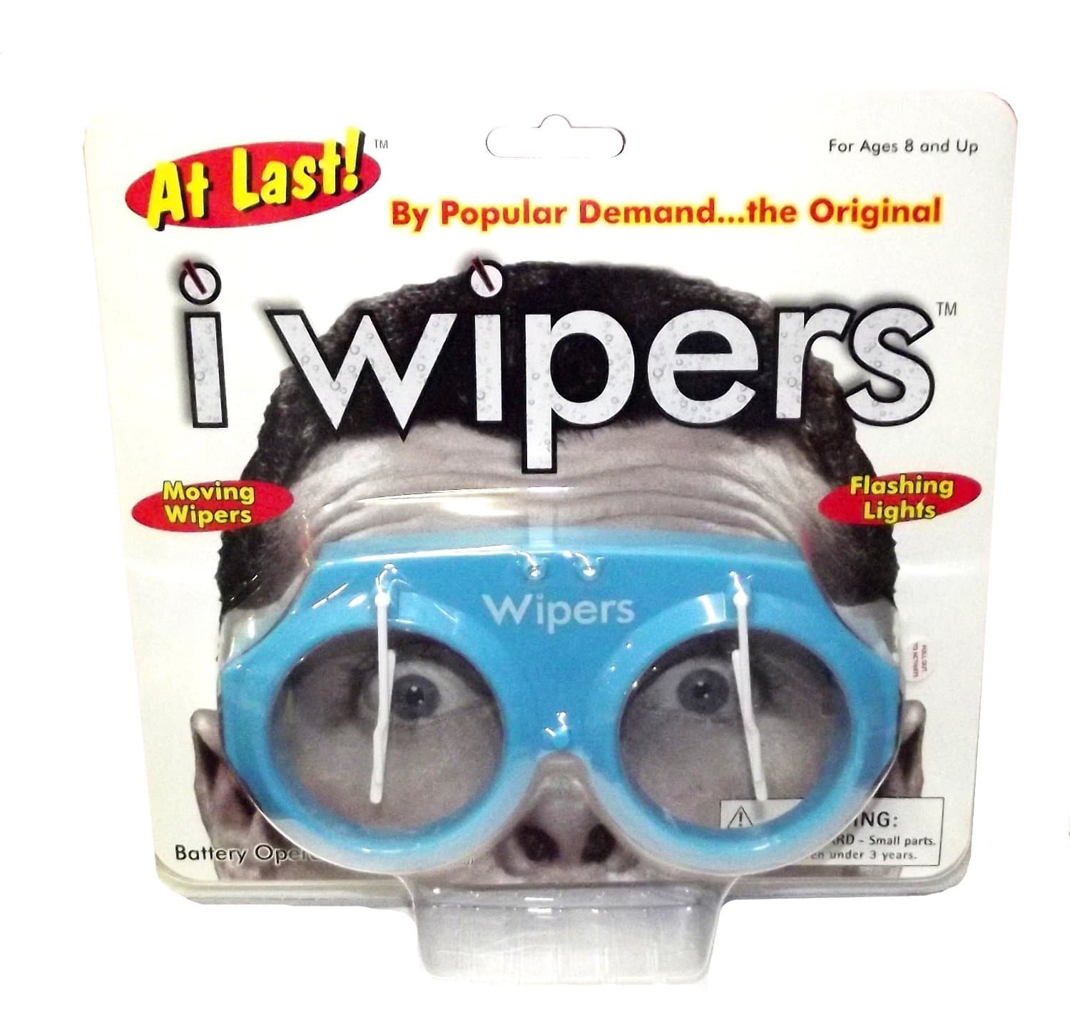 Iwipers Are Plastic Light-up Novelty Glasses with Windshield Wipers Attached. Batteries Included.