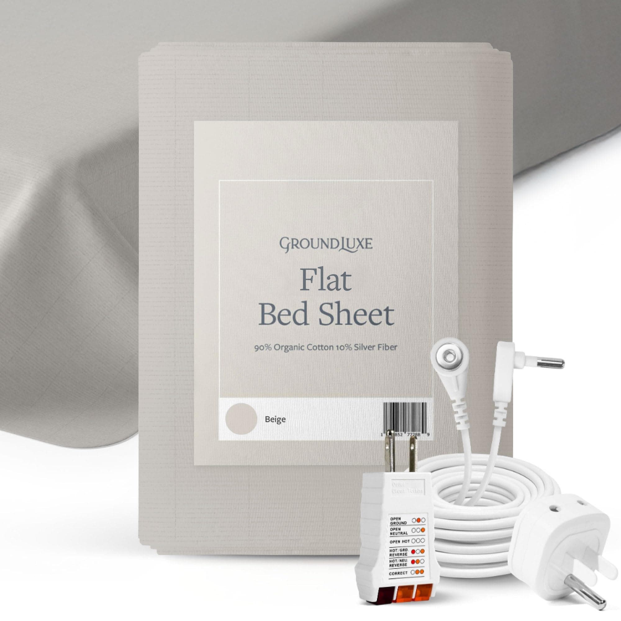 GroundLuxe Flat Full Grounding Sheet in Beige