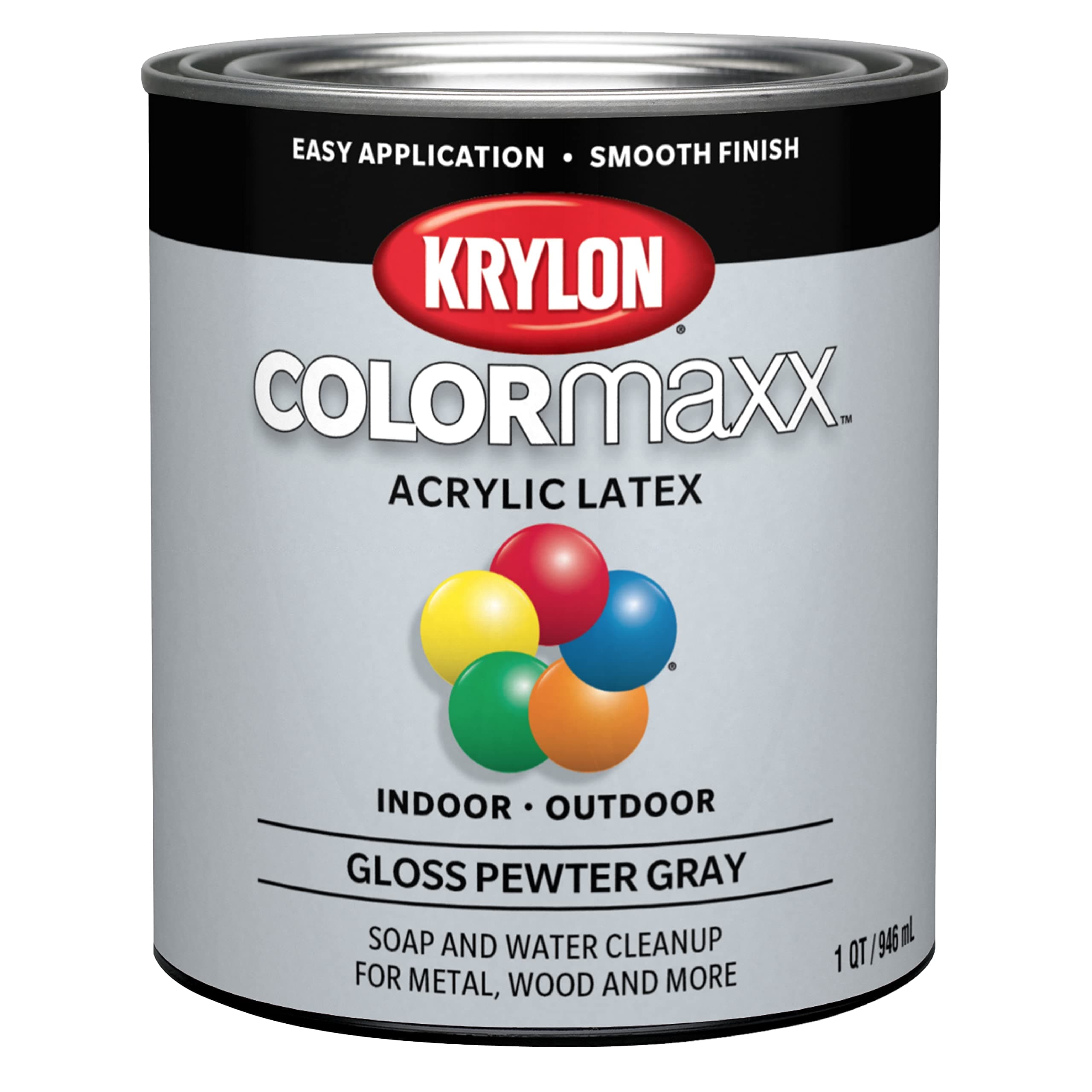 COLORmaxx™ Brush-On, Gloss, Pewter Grey, 1 Quart