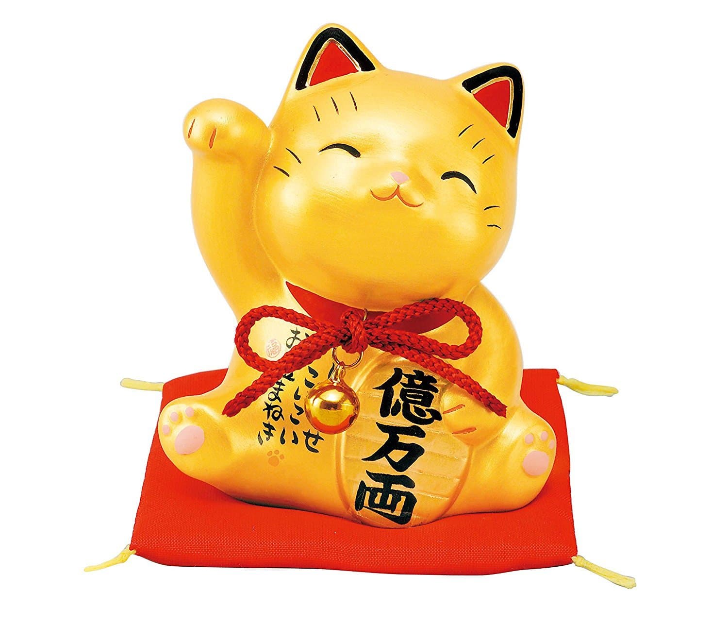 Maneki Neko Right hand Lucky cat gold