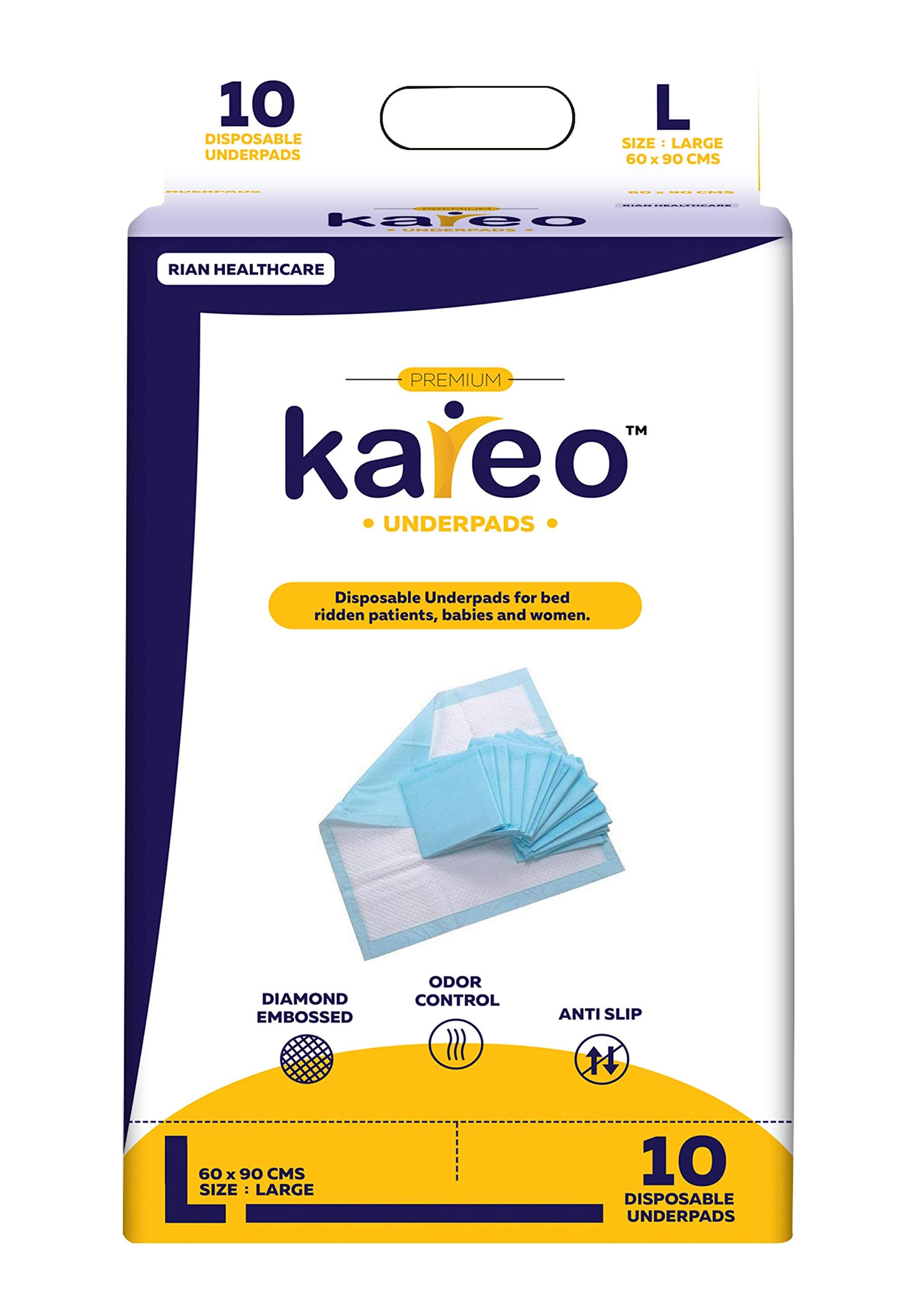 Kareo Underpads (60 x 90 cm, Large)