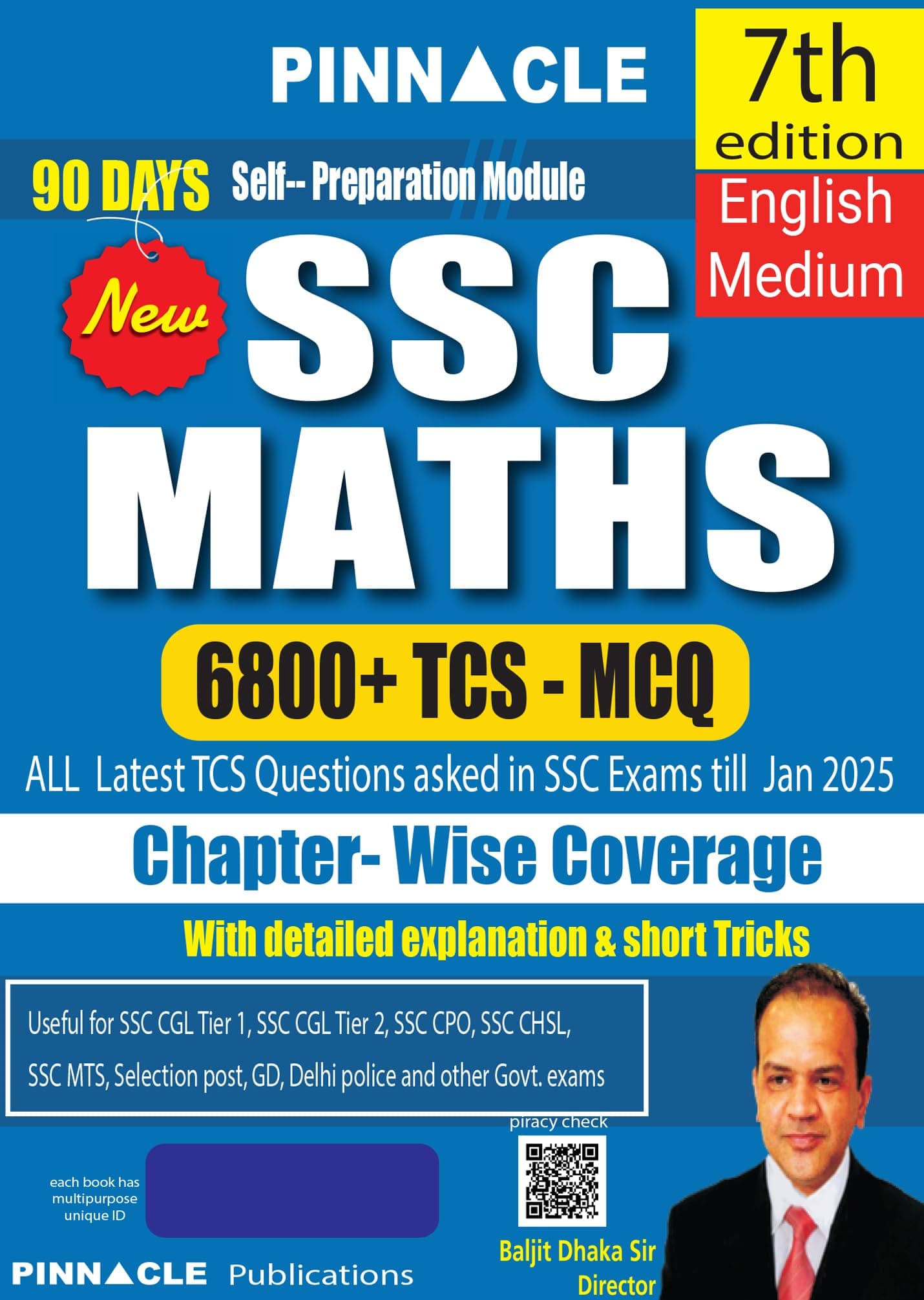 SSC Maths book | 6800+ MCQs Chapter-wise Coverage with detailed explanation & short tricks | PYQ | 7th edition | SSC | CGL Tier - I | CGL Tier - II | ... | SSC JE | Other Govt. exam | english medium