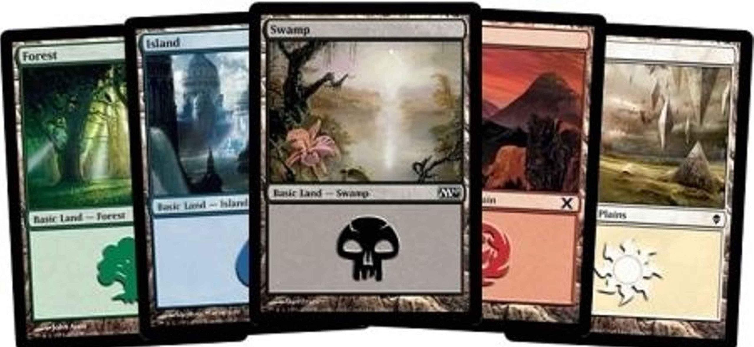 500 Magic: The Gathering Basic Lands - 100 of Each Land Type (Plains, Islands, Swamps, Mountains, Fo