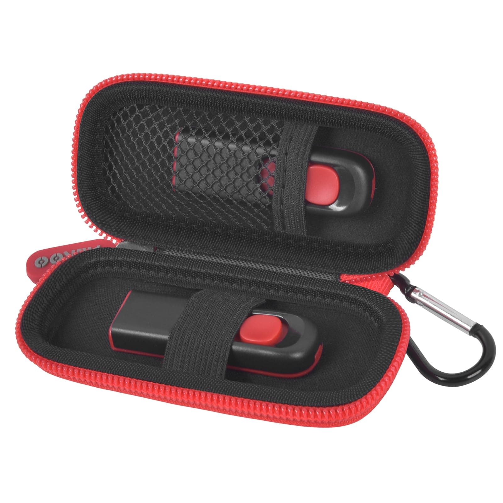 USB Flash Drive Case, SD Card Holder Compatible with Thumb Drive, Memory Cards, SDXC SDHC Storage Bag, Electronic Accessories Organizer for SanDisk for Samsung for Inland (Red)