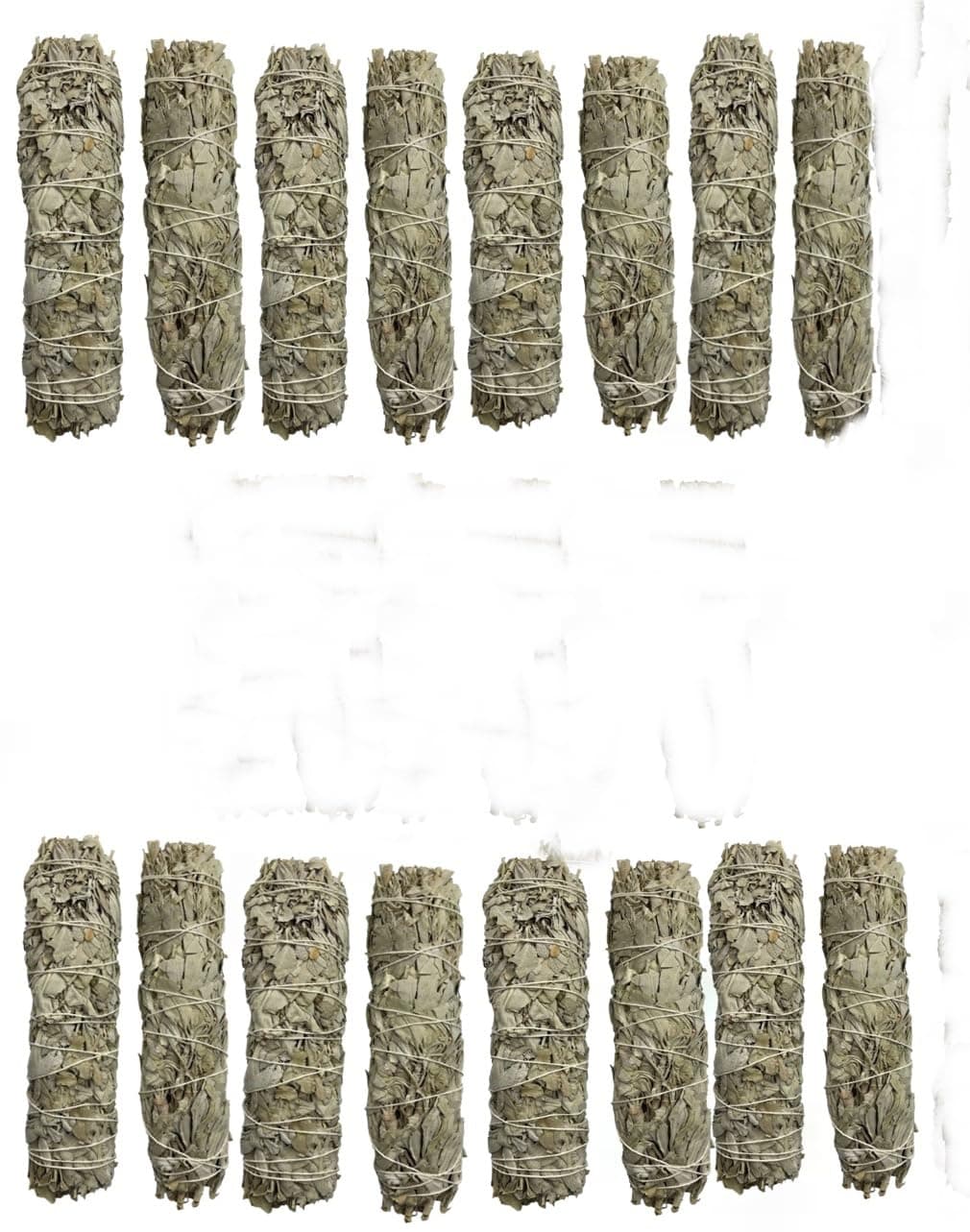 ExcIdea Supersaver 16 pcs Pack Indian White Sage Bundle Smudging Sticks 26-33 GMS 6 inches Each