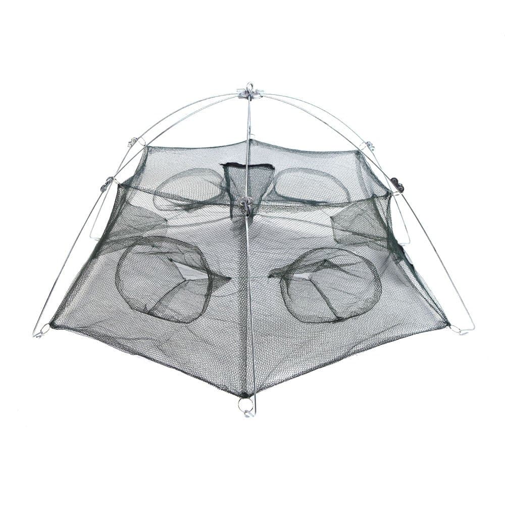 EverTrust(TM)New Folding Large 100 100cm 6 Side 6 Holes Foldable Mesh Fishing Net Crab fish Shrimp Minnow Trap Fishing Bait Cage