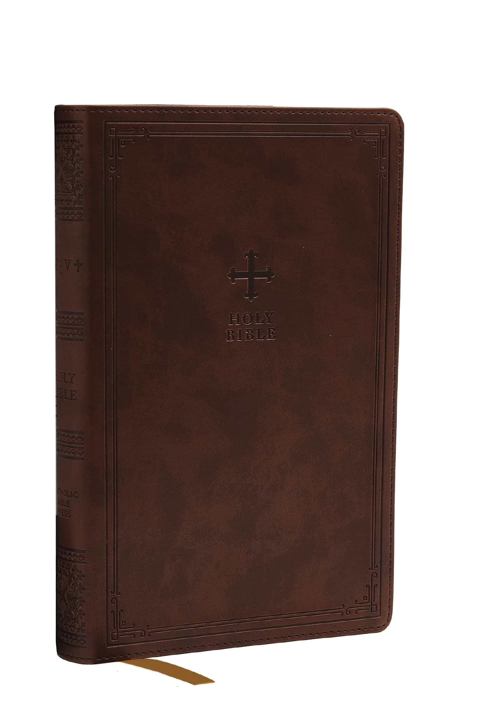 The Holy Bible: New Revised Standard Version, Brown Leathersoft, Catholic Edition, Comfort Print Imitation Leather – March 3, 2020