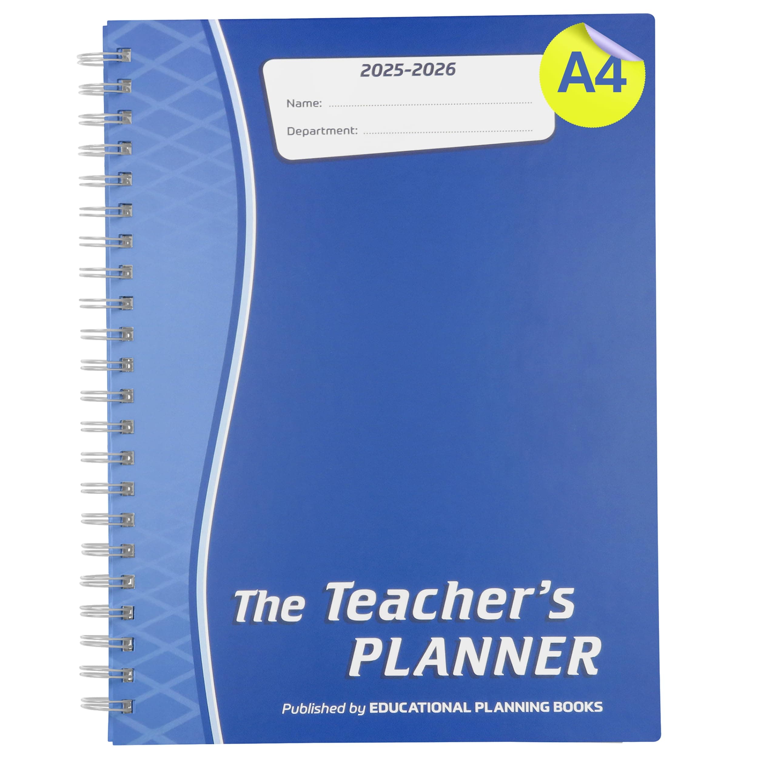 Educational Planning Books Ltd The Teacher's Planner 2024-25: A4, Blue, 8 Period (TP1-B)