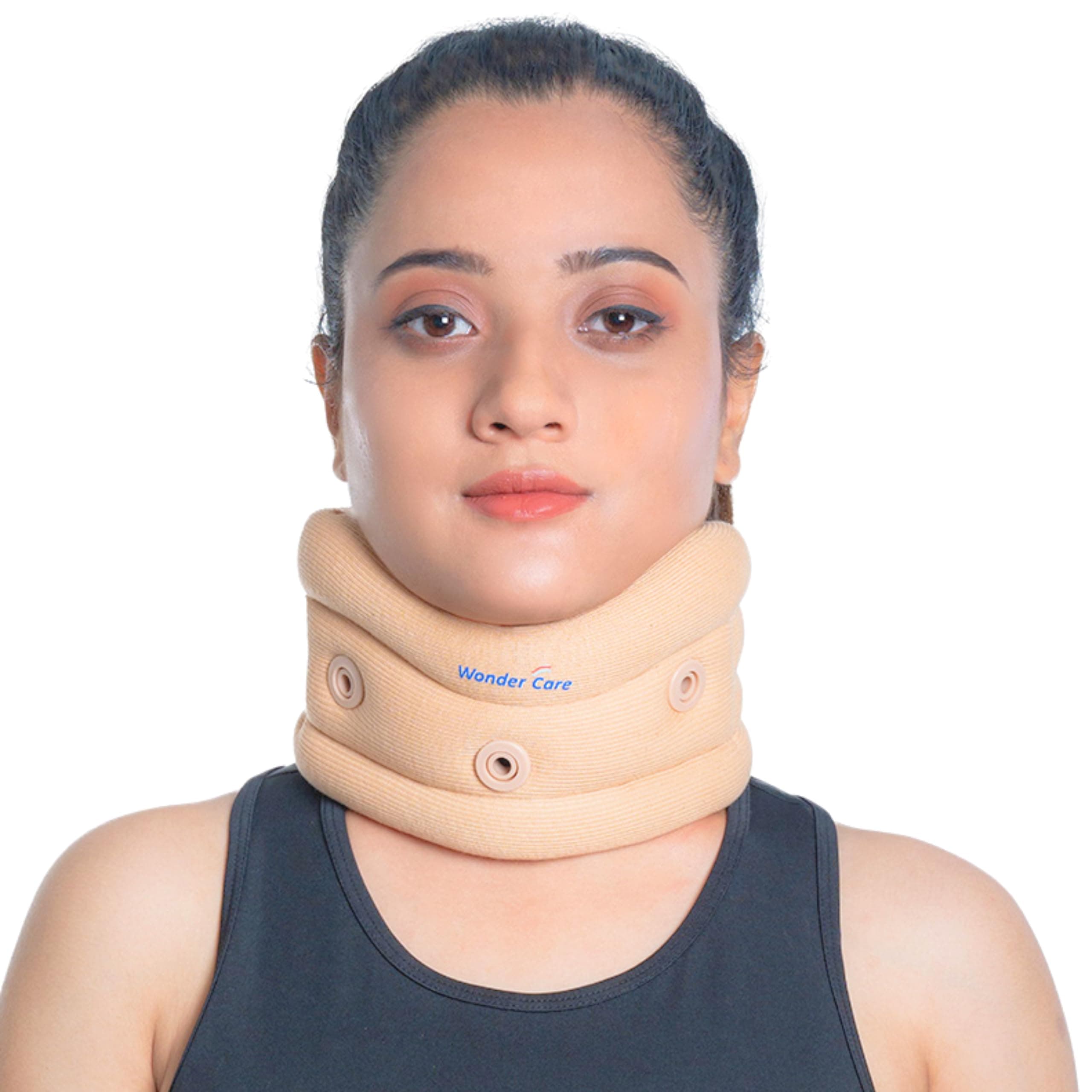 WC- Soft Cervical Collar Adjustable Collar Neck Support Brace, Neck Support Soft Neck Collar Neck Brace for Neck Pain and Support for Women & Men- (Large)