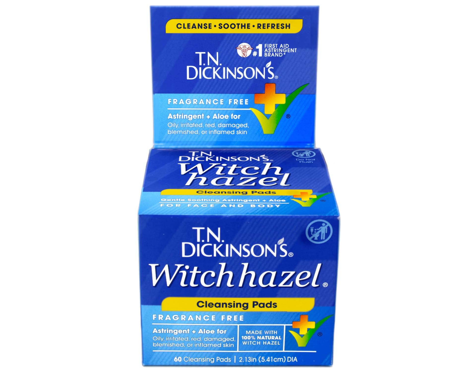 Dickinson'S T.N. Dickinsons Hazelets Witch Hazel Pads - 60 Ea