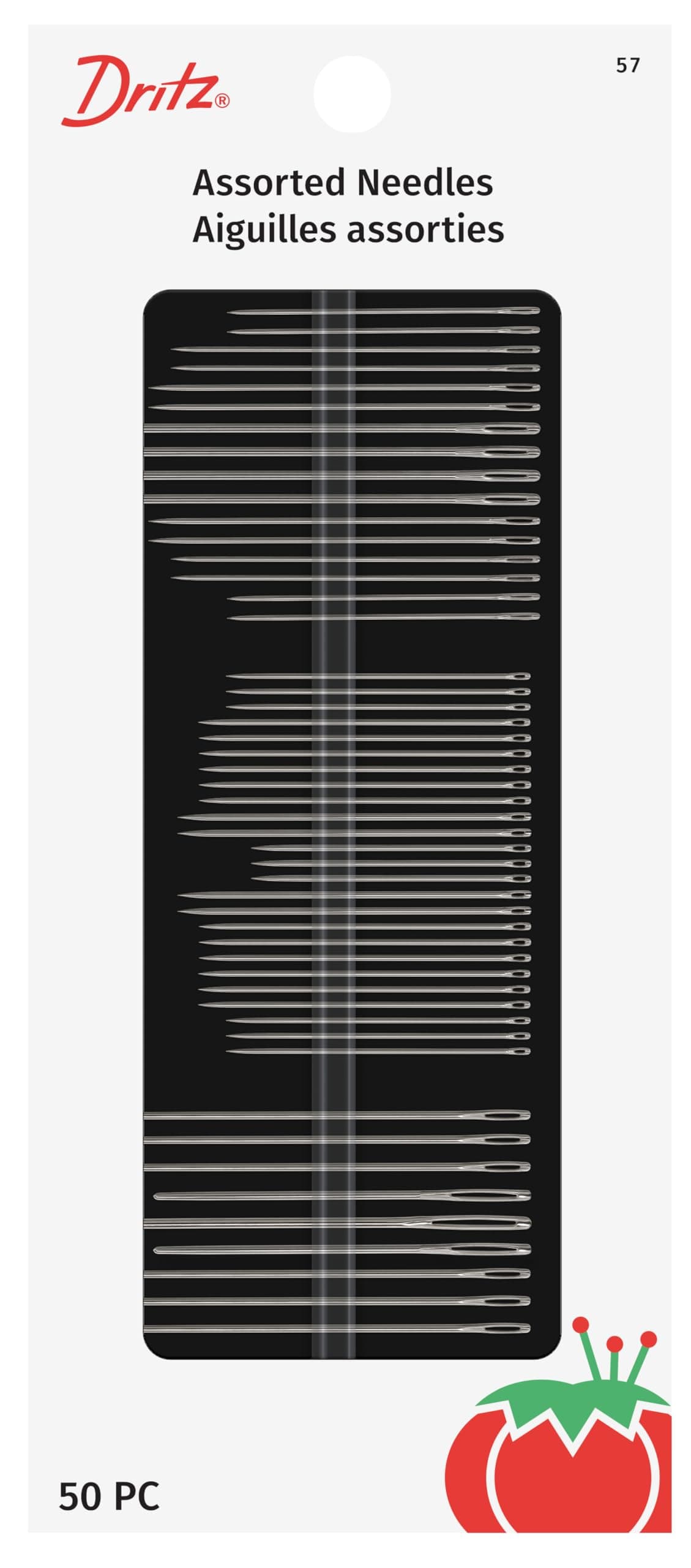 57 Hand Needles, Assorted Styles & Sizes (50-Count)