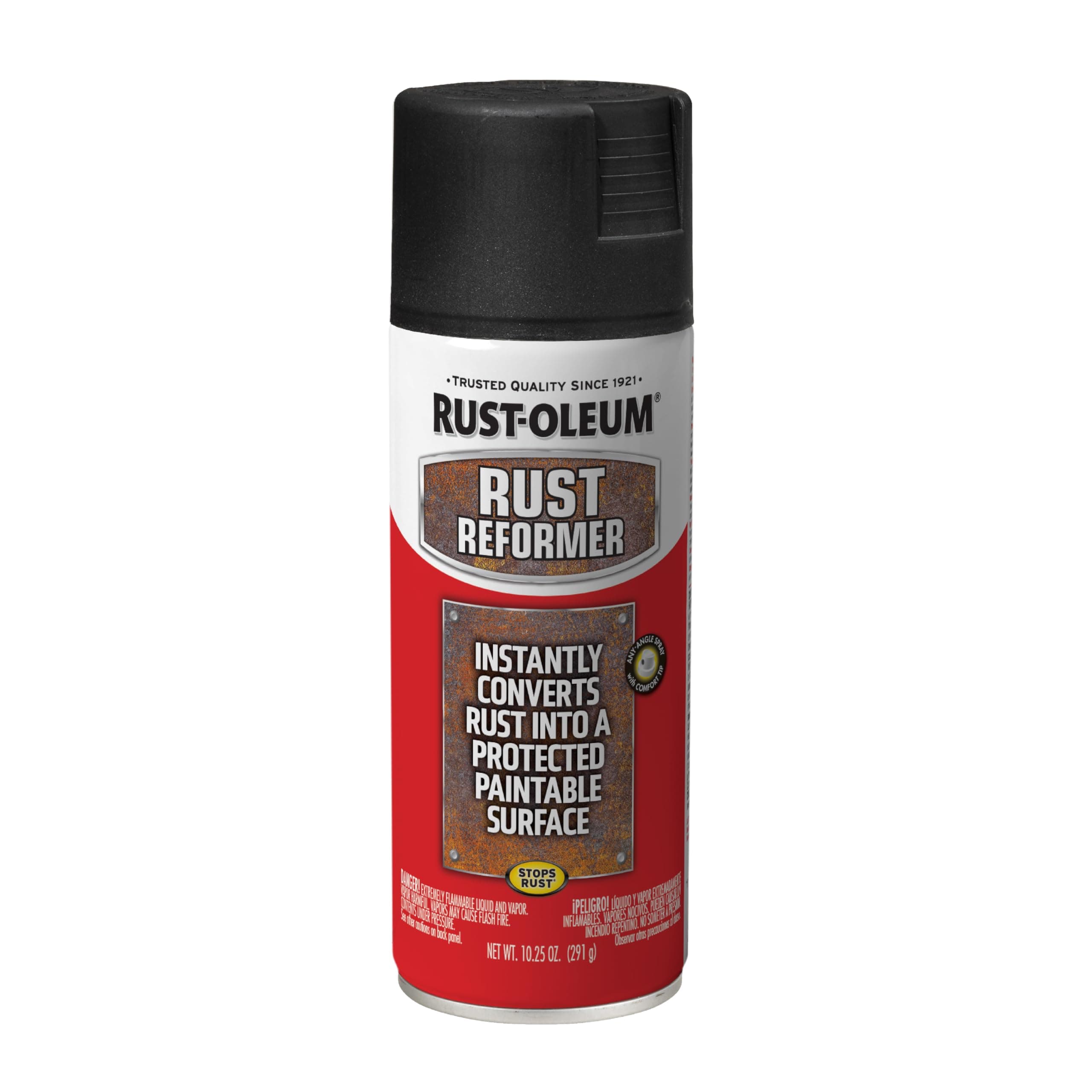 248658 Stops Rust Reformer Spray Paint, 10.25 oz, Matte Black