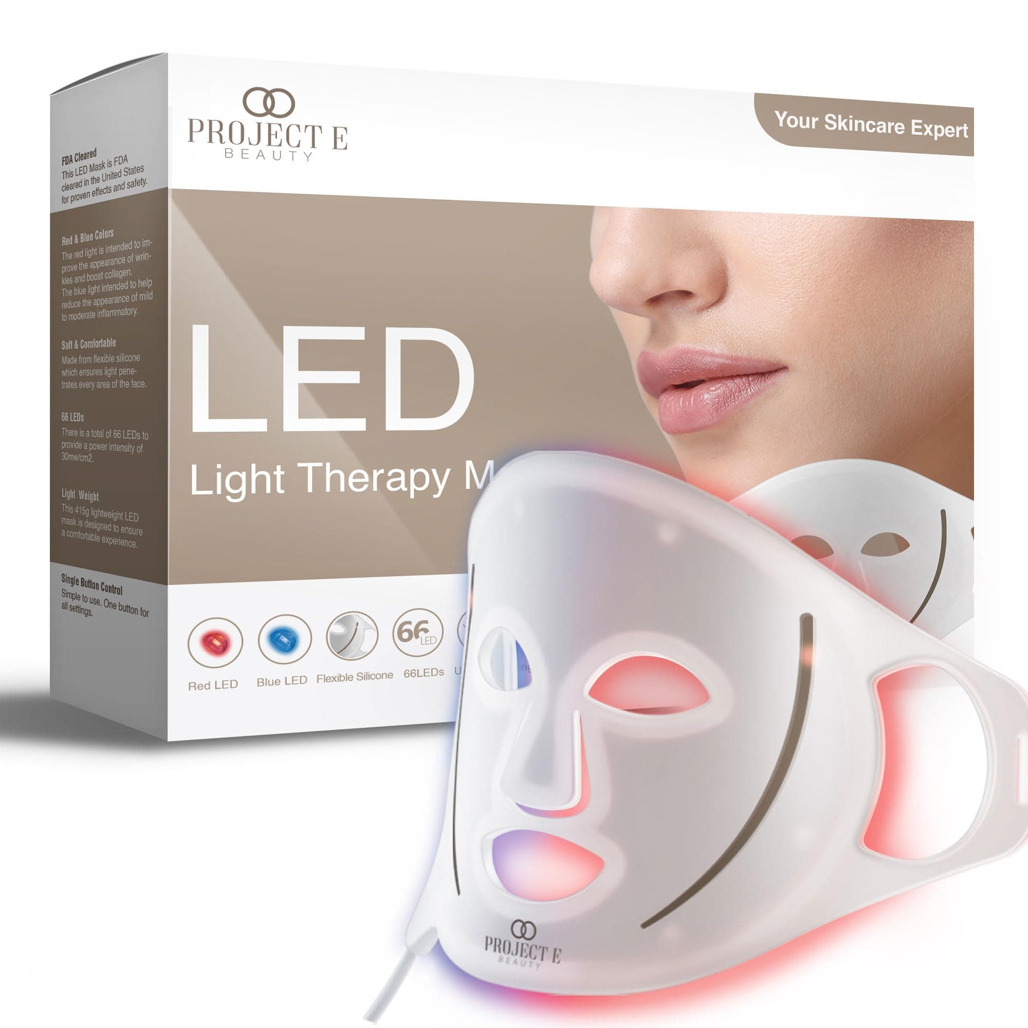 Project E Beauty LED Light Therapy Mask (Silicone Mask)