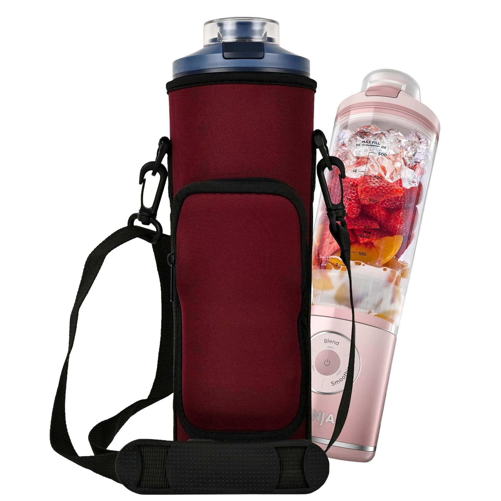 Portable Blender Storage Bag Sleeve for Ninja Blast Max Portable Blender with Shoulder Strap and Accessory Pocket for Ninja Blast Max BC251NV/BC251GY/BC251MT/BC251PK/BC251LD PortableBlender