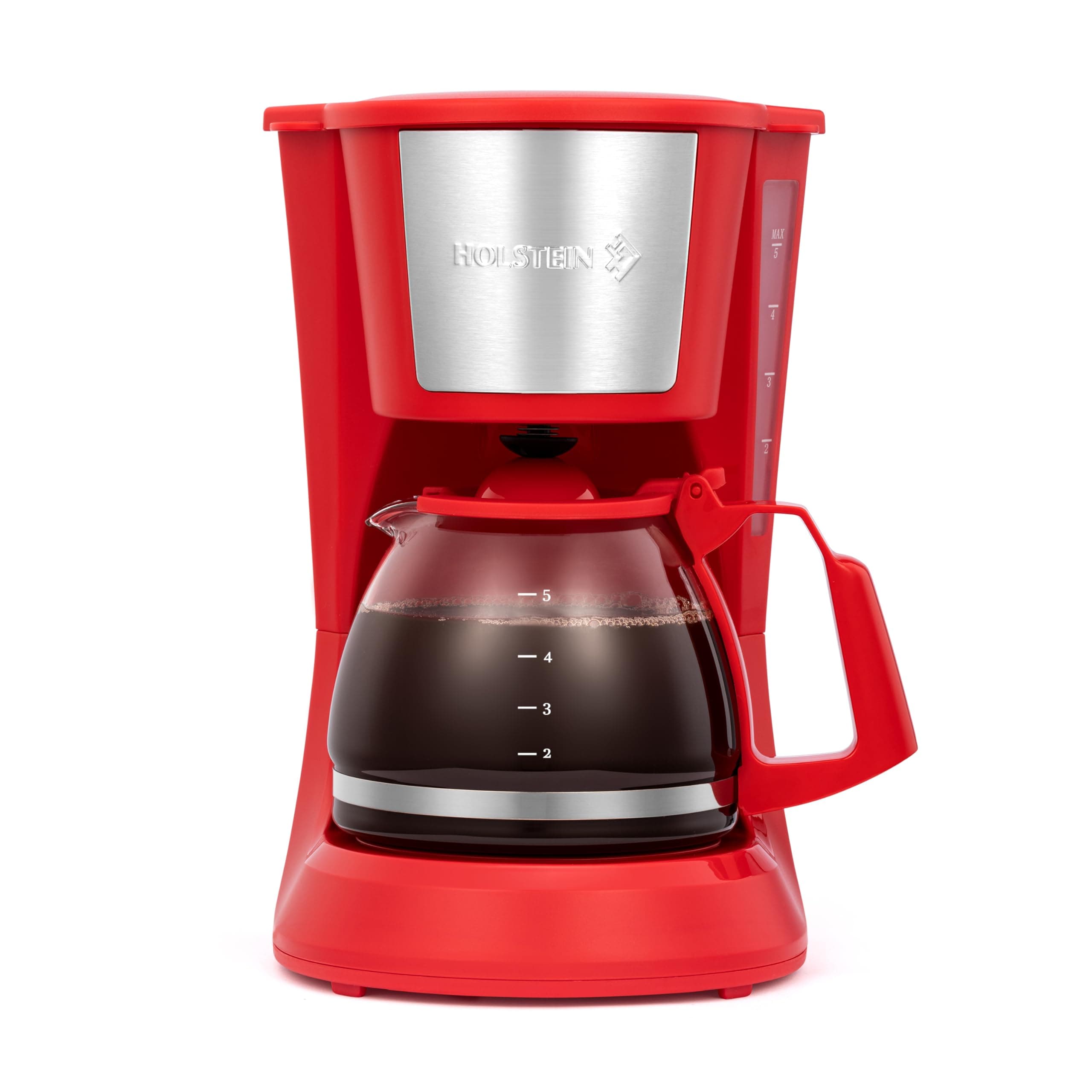 Holstein Housewares, 5-Cup Coffee Maker, Red