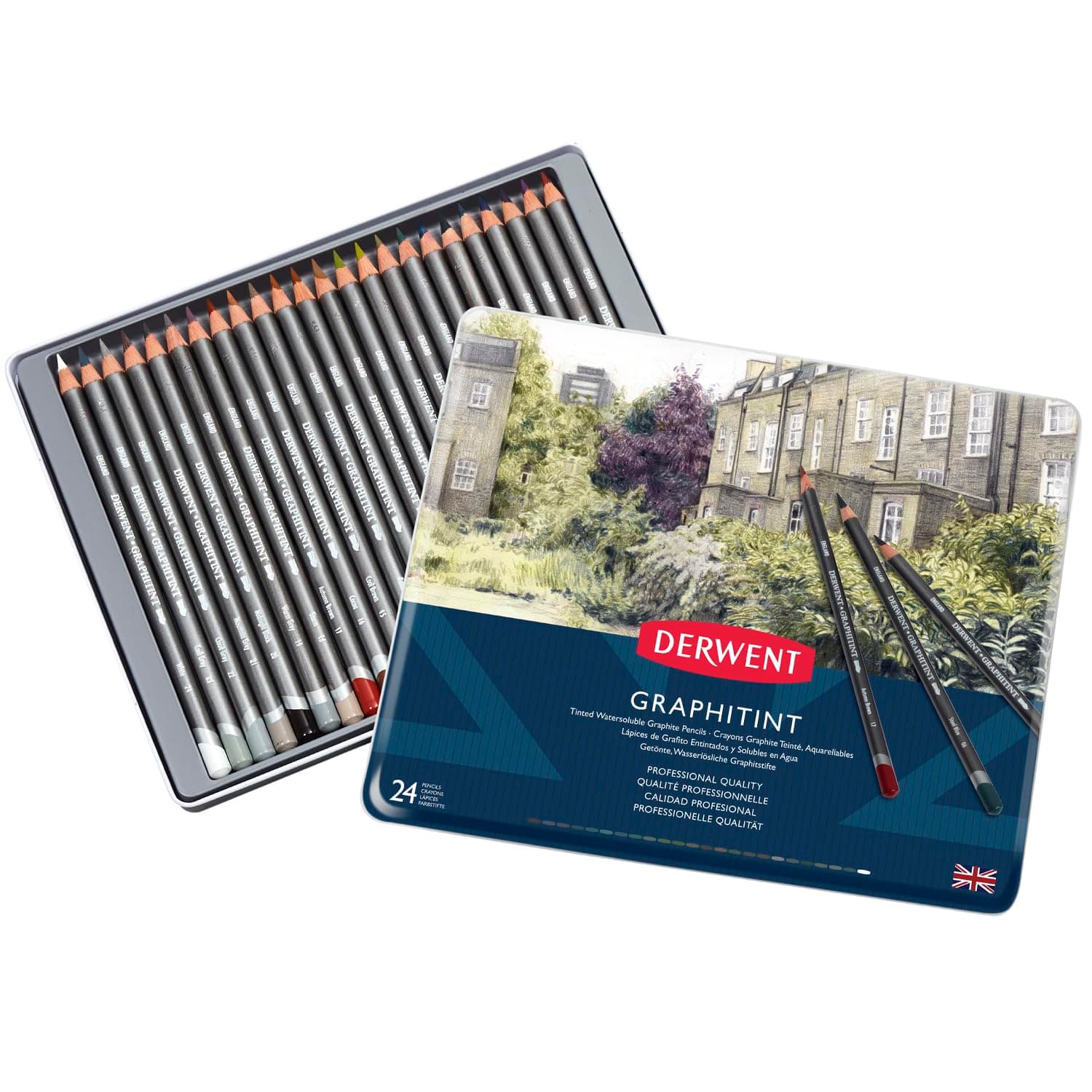 Graphitint Pencils, Metal Tin, 24 Count (0700803)