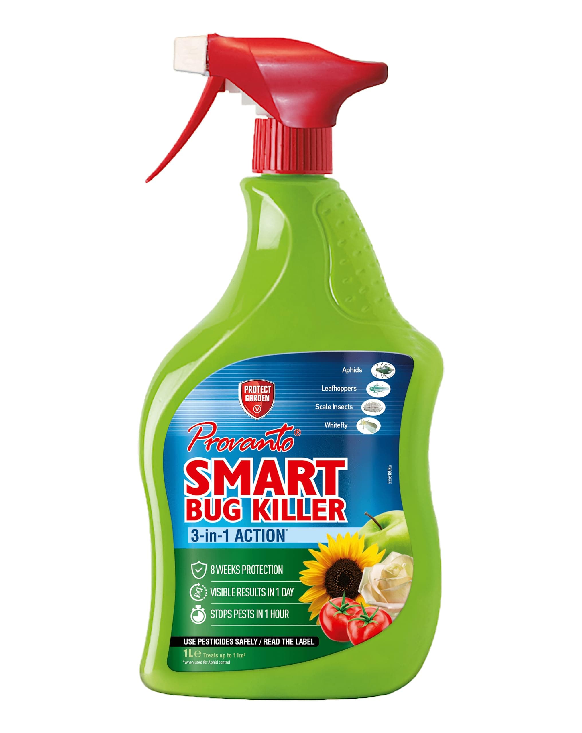 Provanto Smart Bug Killer, 1L - Fast Acting Bug Killer Spray - Stops Pests In 1 Hour - Insect Repellant - Contact And Systemic Insecticide With 8 Weeks Protection