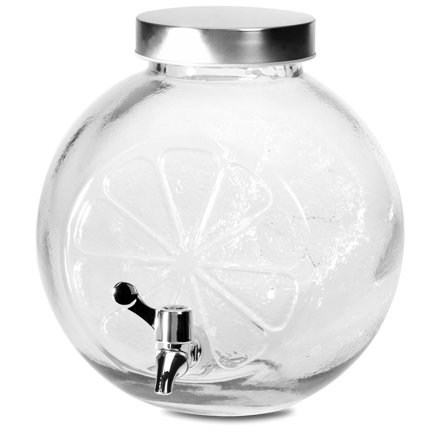 Drinks dispenser, 5 litres, 23 cm x 17 cm x height 24 cm, incl. tap, juice dispenser, water dispenser, glass, jug