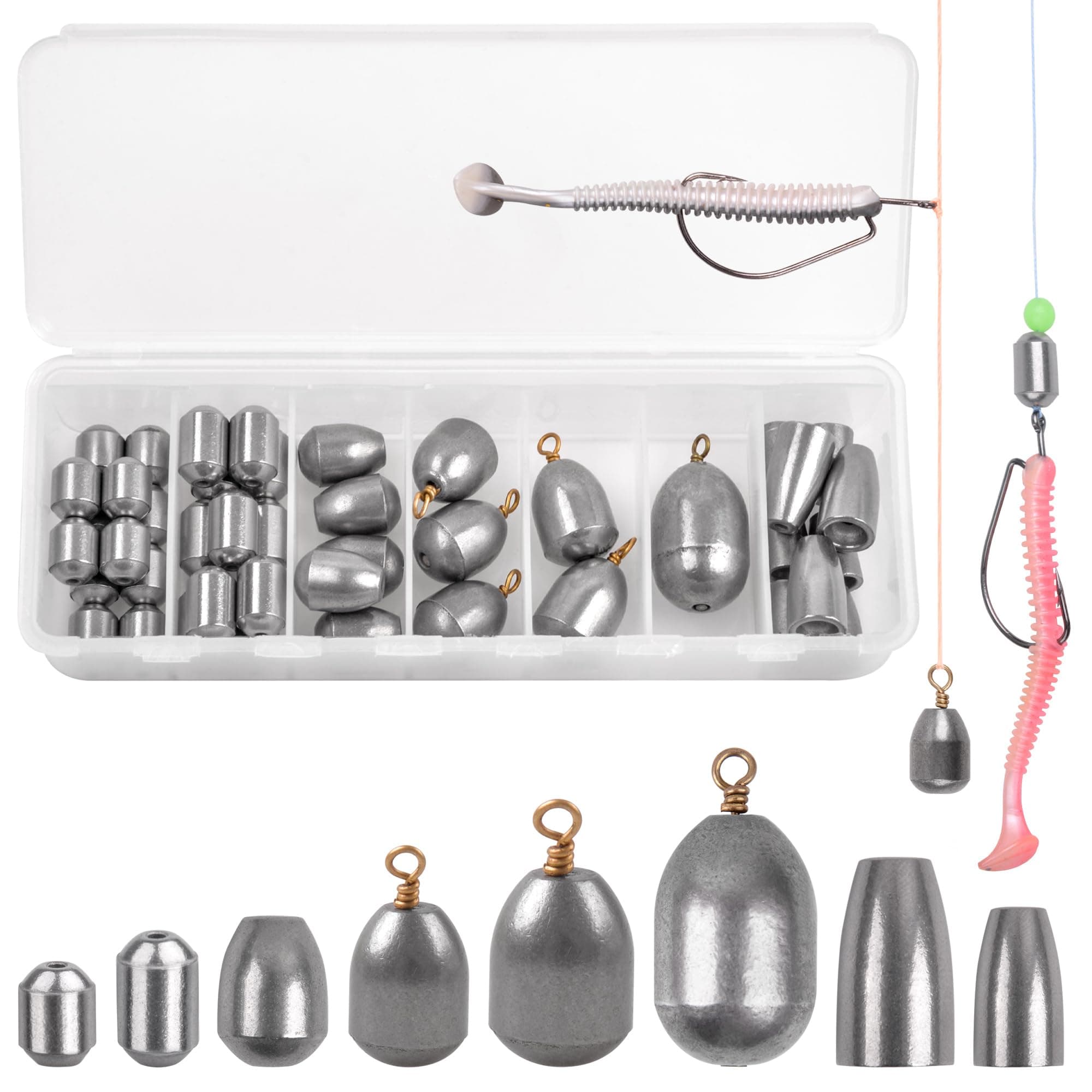 42pcs Sinker Weights Kit