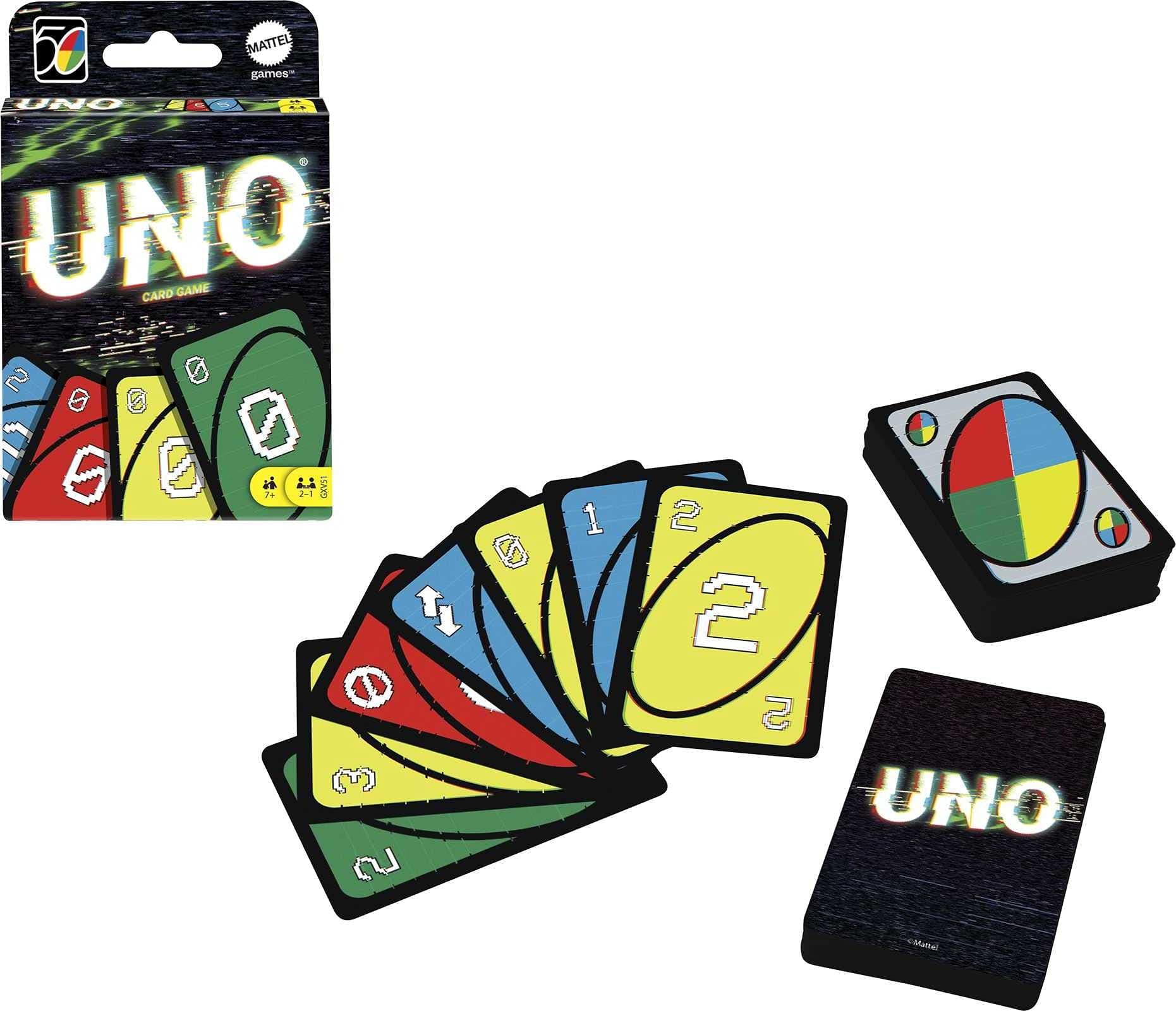 UNO Iconic Series 2000s Matching Card Game Featuring Decade-Themed Design, 112 Cards for Collectors, Teen & Adult Game Night, Ages 7 Years & Older