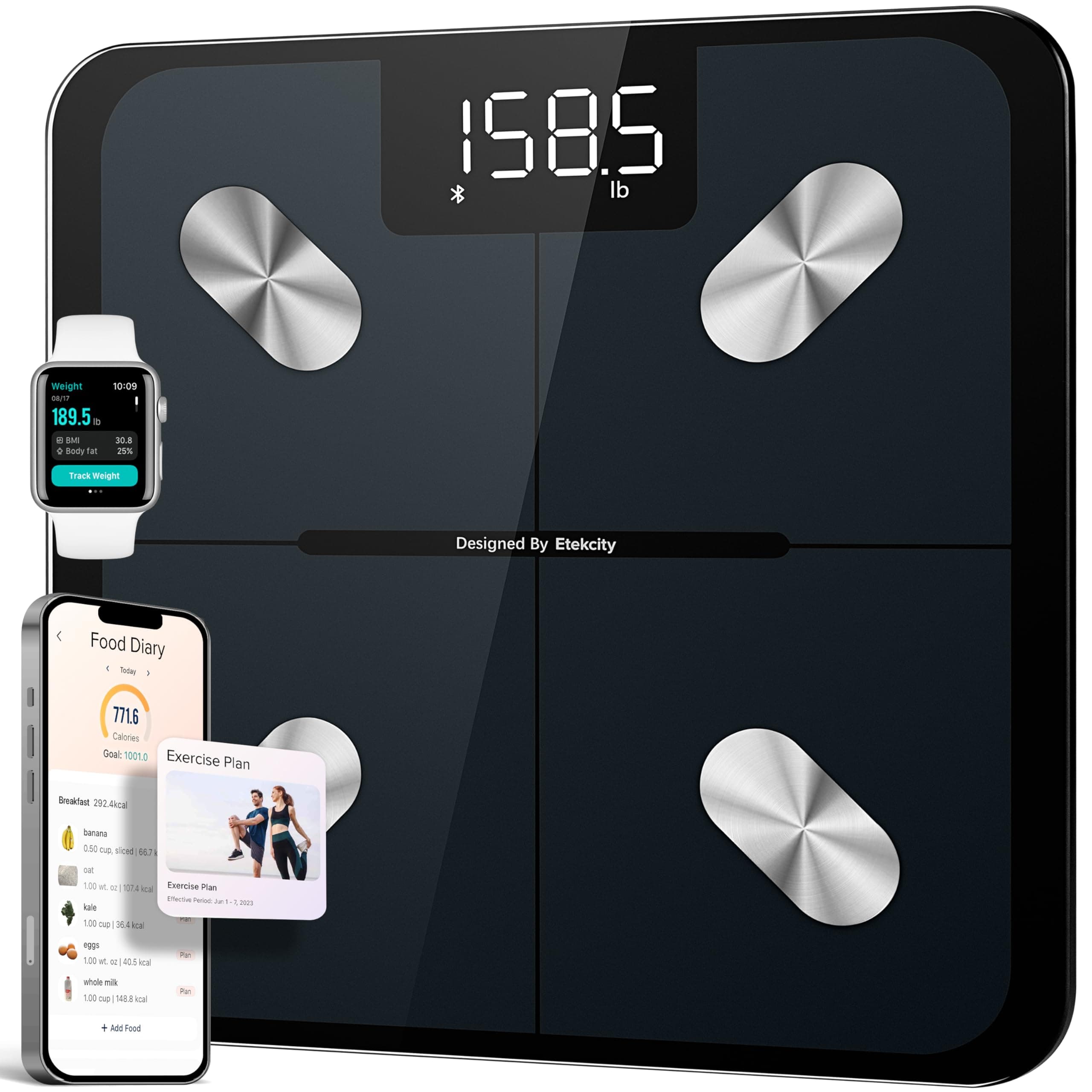 Etekcity Smart Scale (BLACK)