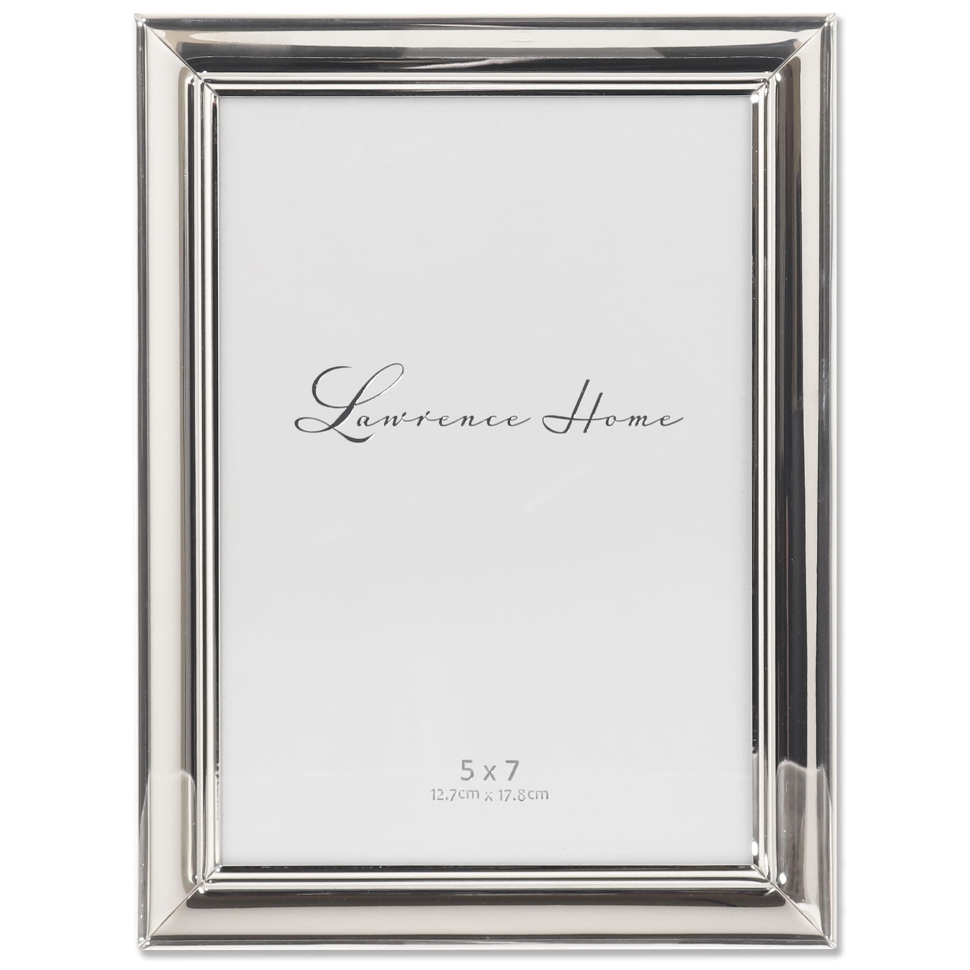Lawrence Frames 5x7 Silver Metal Picture Frame - Strata Design