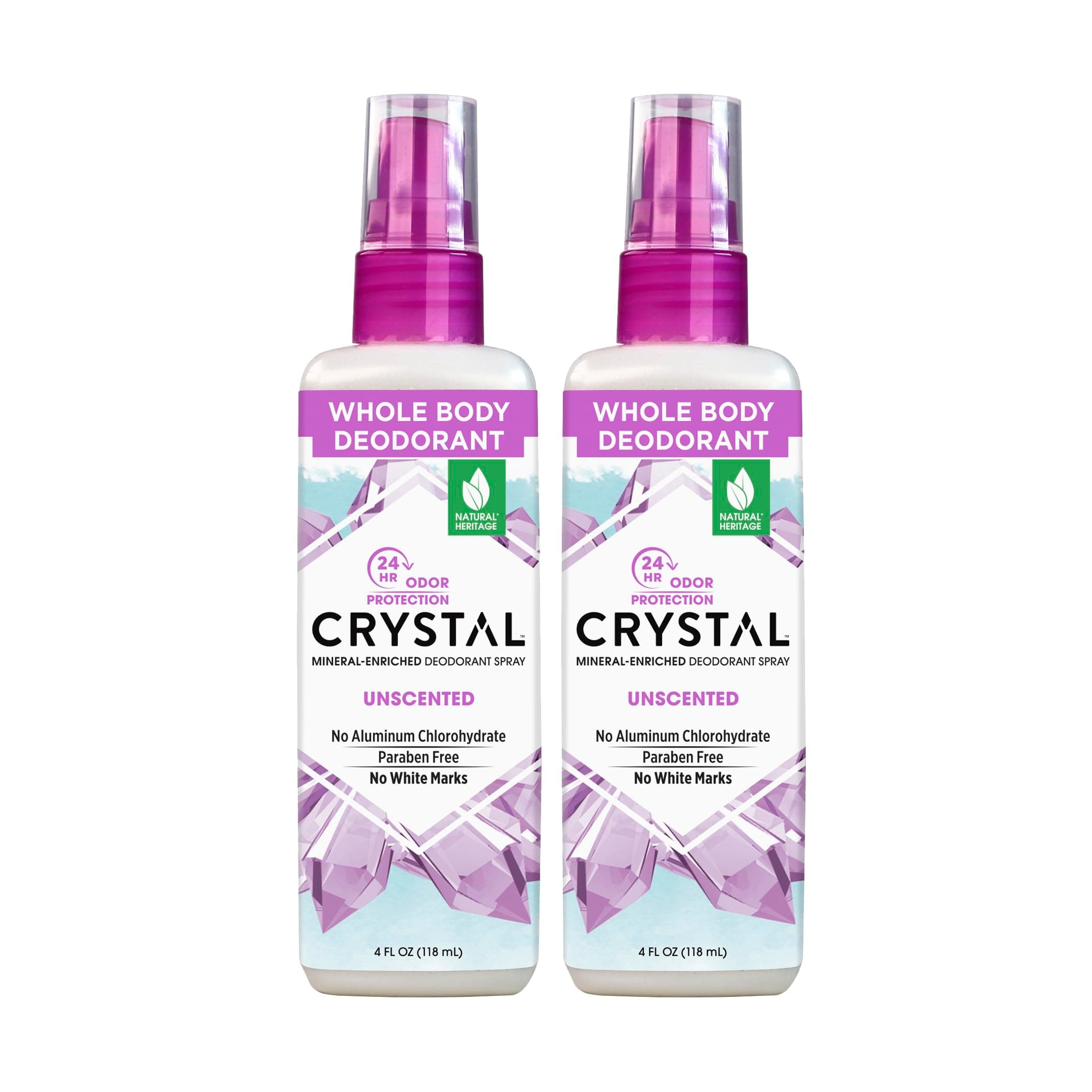 Crystal Body Deodorant Spray-4 fl oz, 2 pack