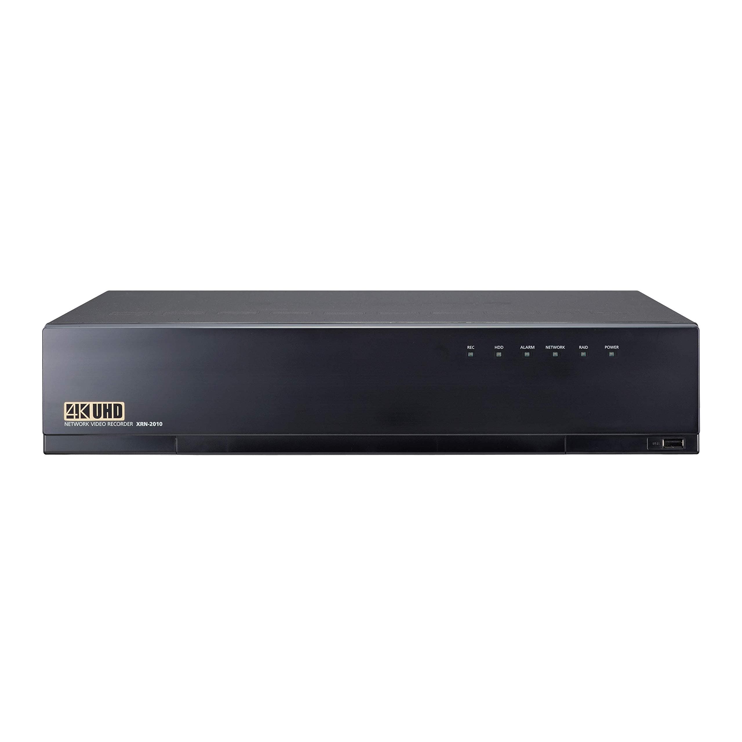 HANWHA | XRN-2010A | 32CH 4K 256Mbps Network Video Recorder, Maximum 8 HDDs, HDMI/VGA Local Dual Monitor, NO HDD Included