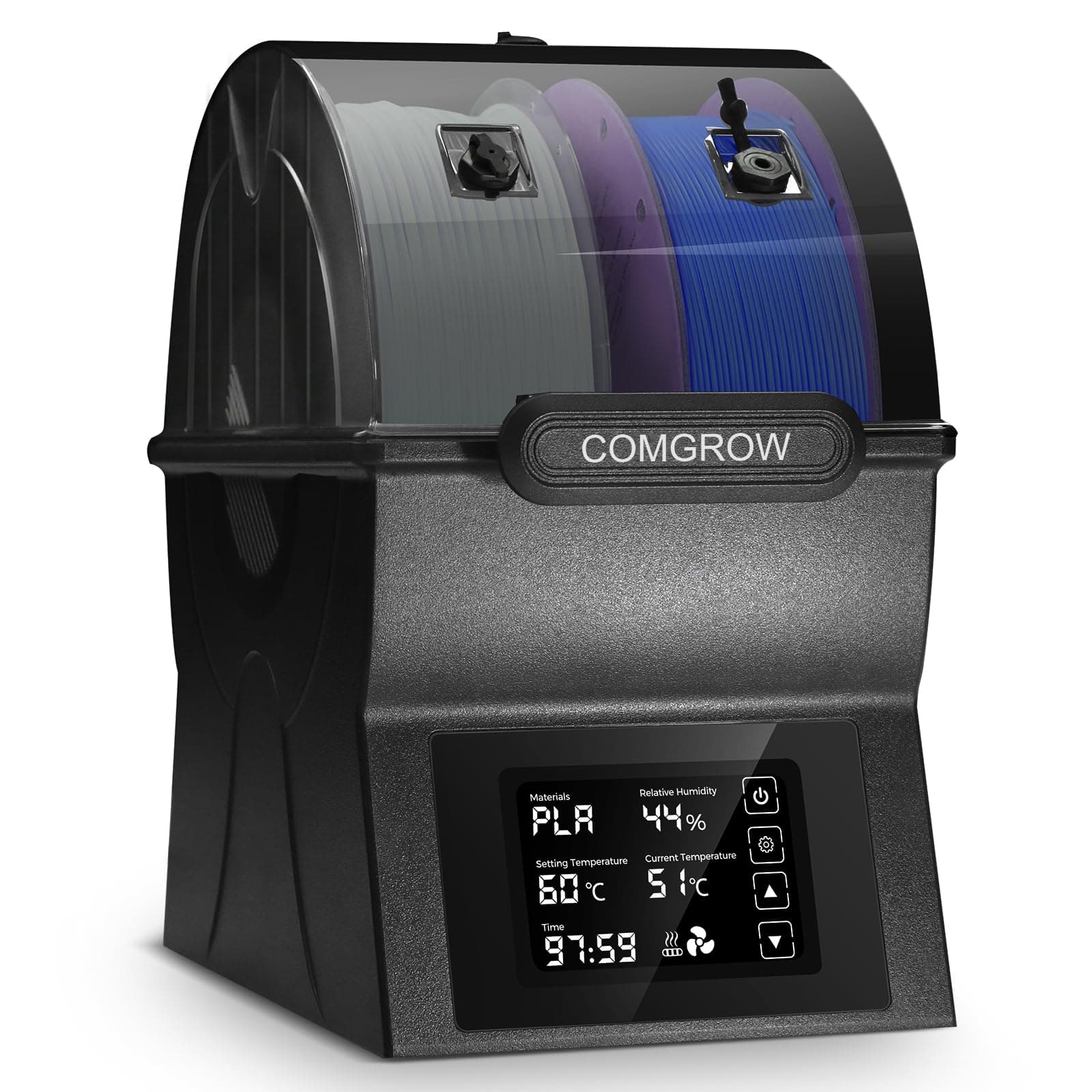 3D Printer Filament Dryer Box SH02, 3D Filament Memory, Keeps Filaments Dry During 3D Printing, Compatible with 1.75 mm/2.85 mm PLA PETG PC ABS ASA, Filament Dryer, Spool Holder