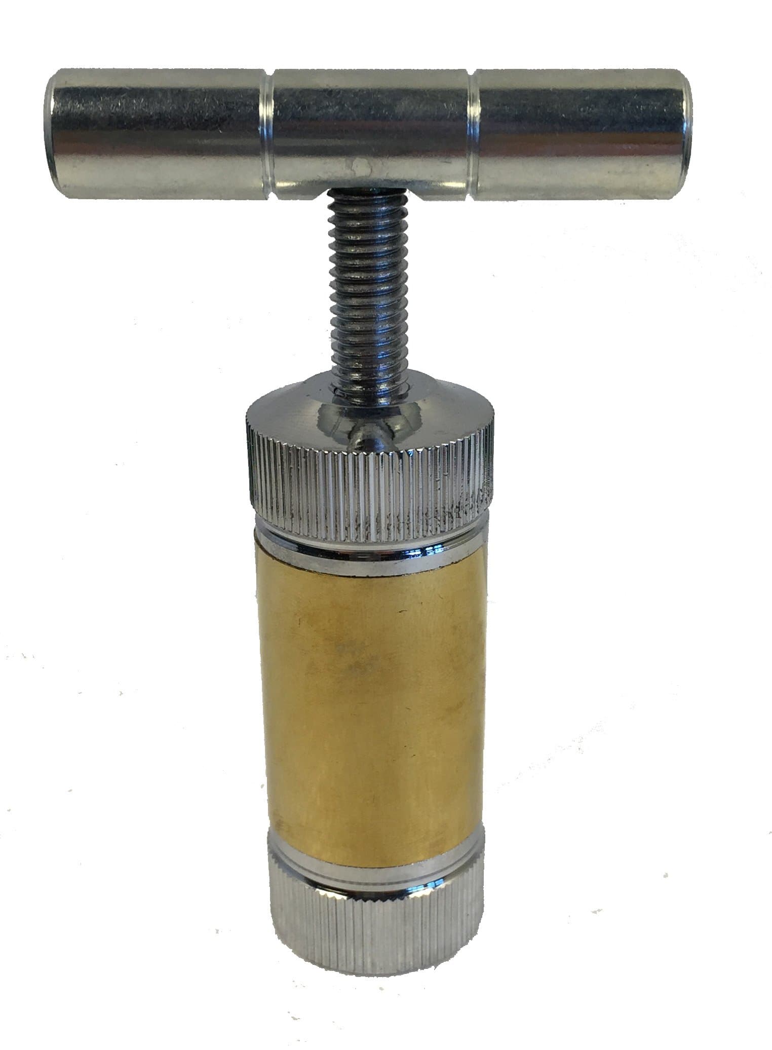 T Handle Pollen Press Tool 3.5 Inch Heavy Duty Metal Alloy 2 Tone by Herb Master