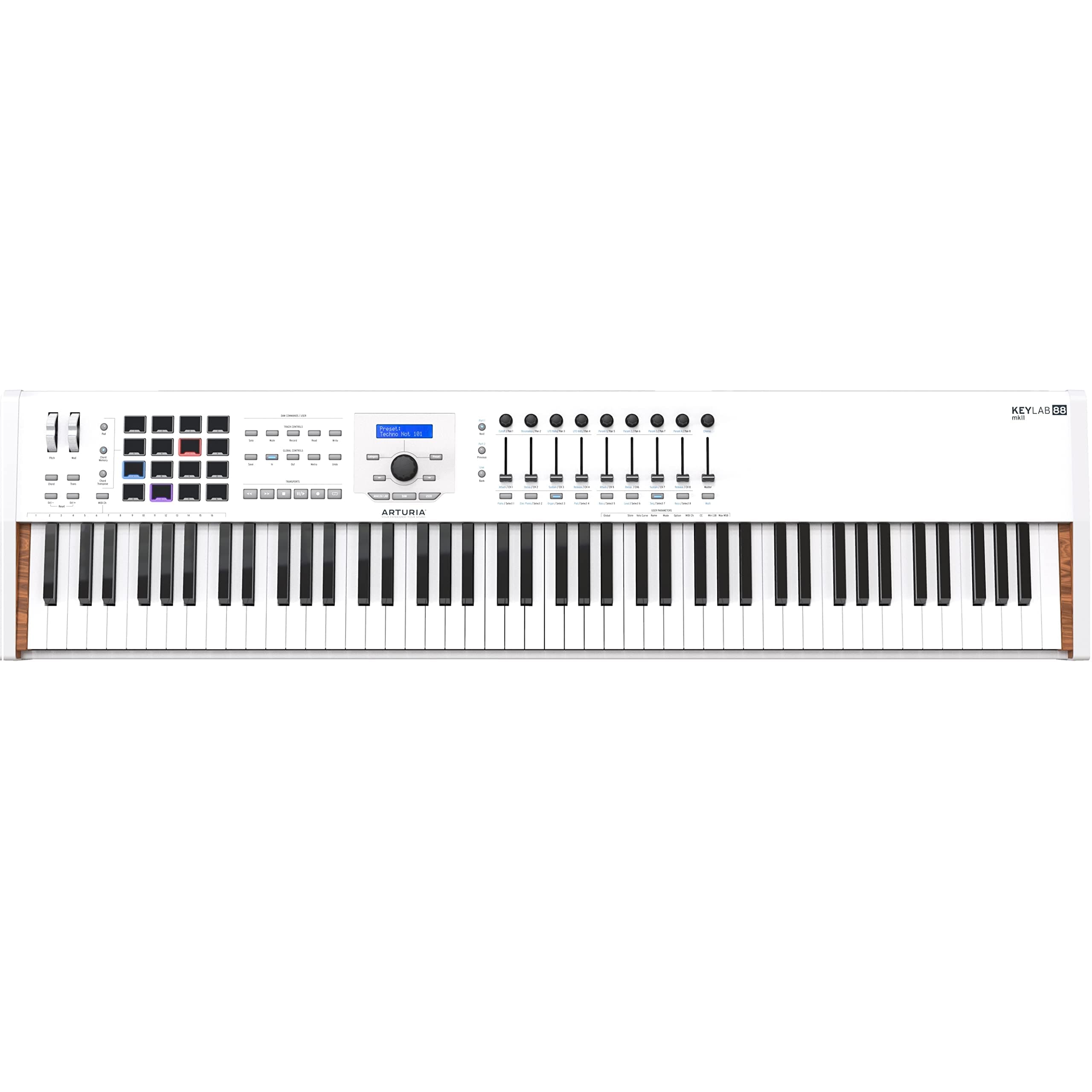 Arturia KeyLab 88 MkII Hammer Action MIDI Controller and Software, White II