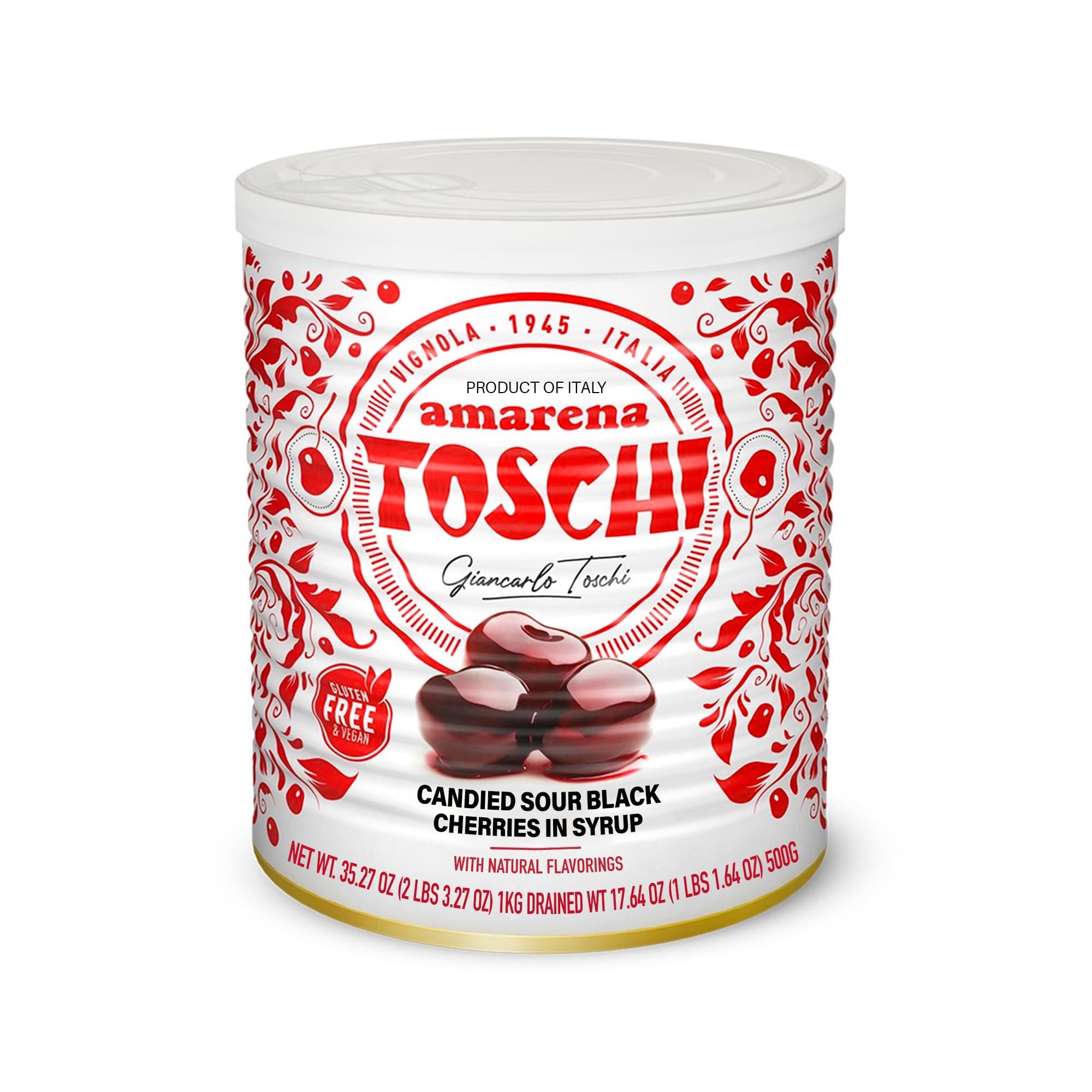 Toschi Amarena Black Cherries in Syrup