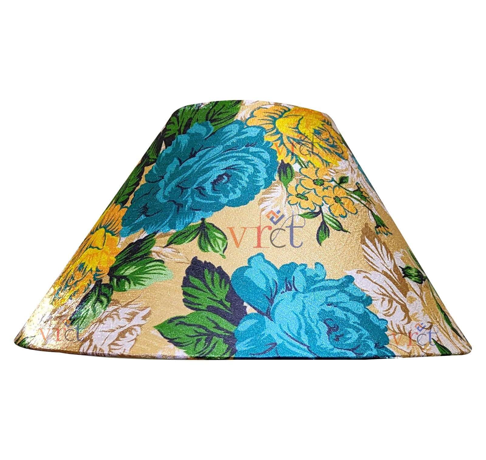 10" Round Plain White Green Flower Lamp Shade for Table