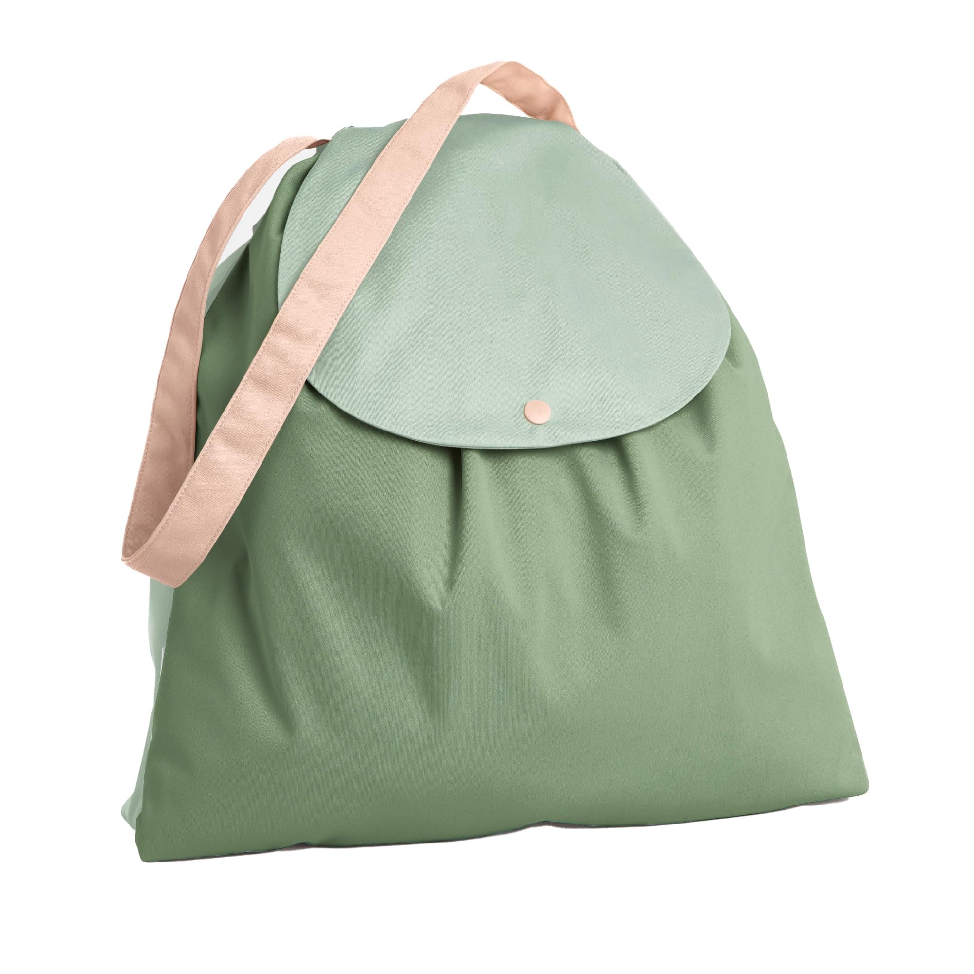 Day Bag – Reusable Wet and Dry Bag Made From Recycled Fabric With Dual Waterproof Compartments for Cloth Diapers, Swimsuits, Toiletries, and Snacks - Aloe