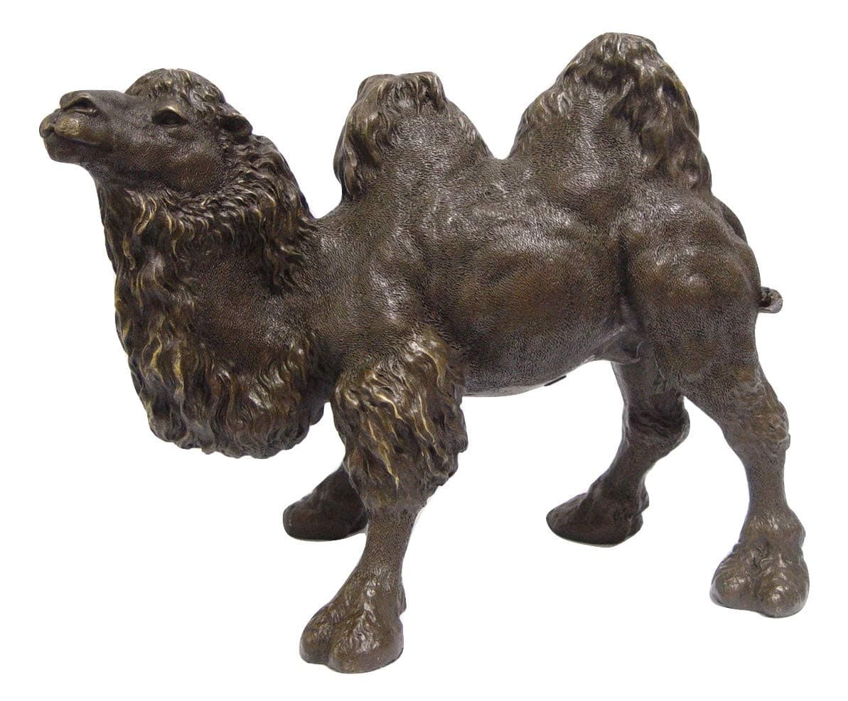 Camel Back Bronze Sculpture On Marble Base Bronze Length 44 cm